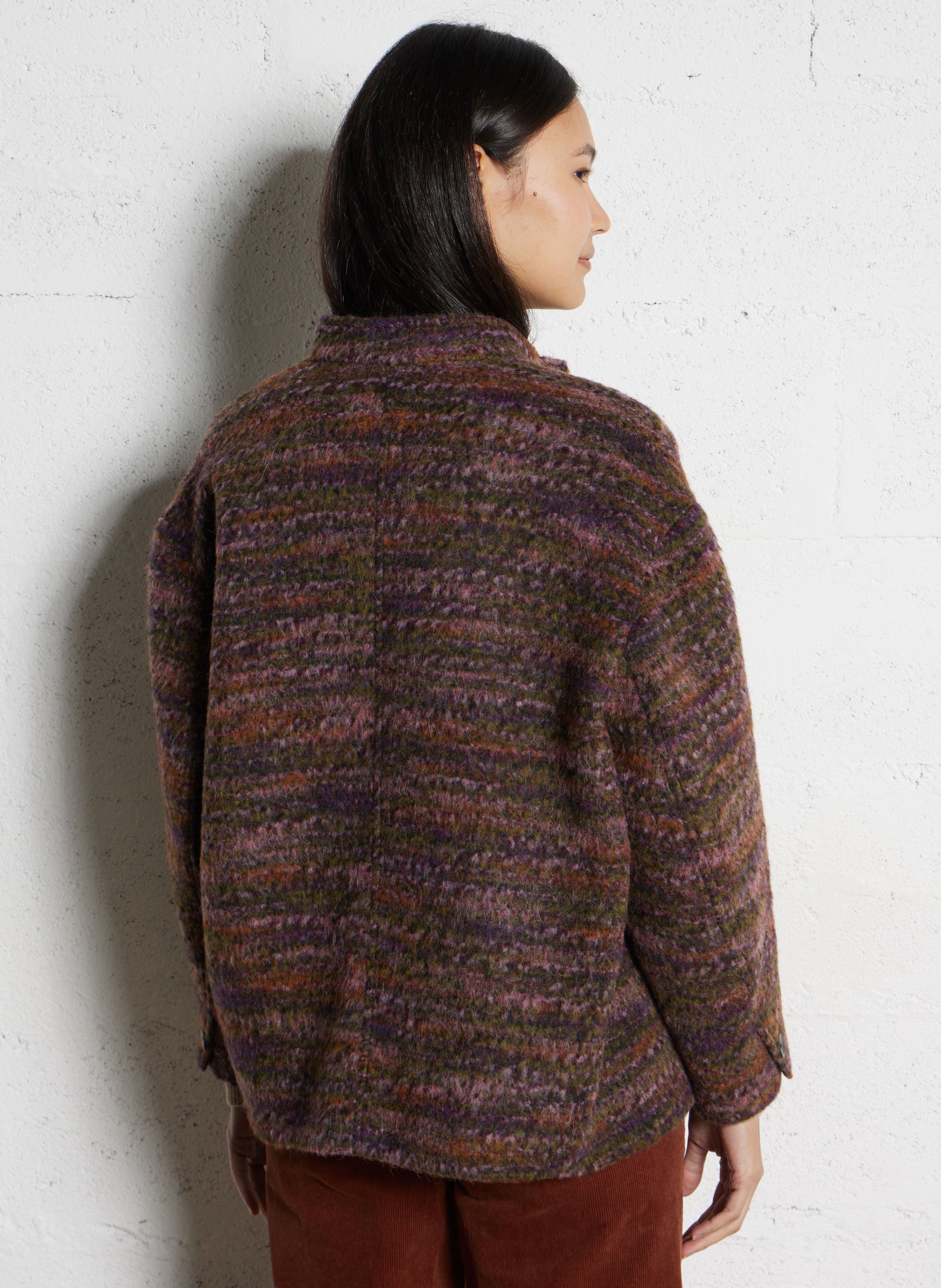 Oversized printed coat with buttons MAISON 123 Multicolored