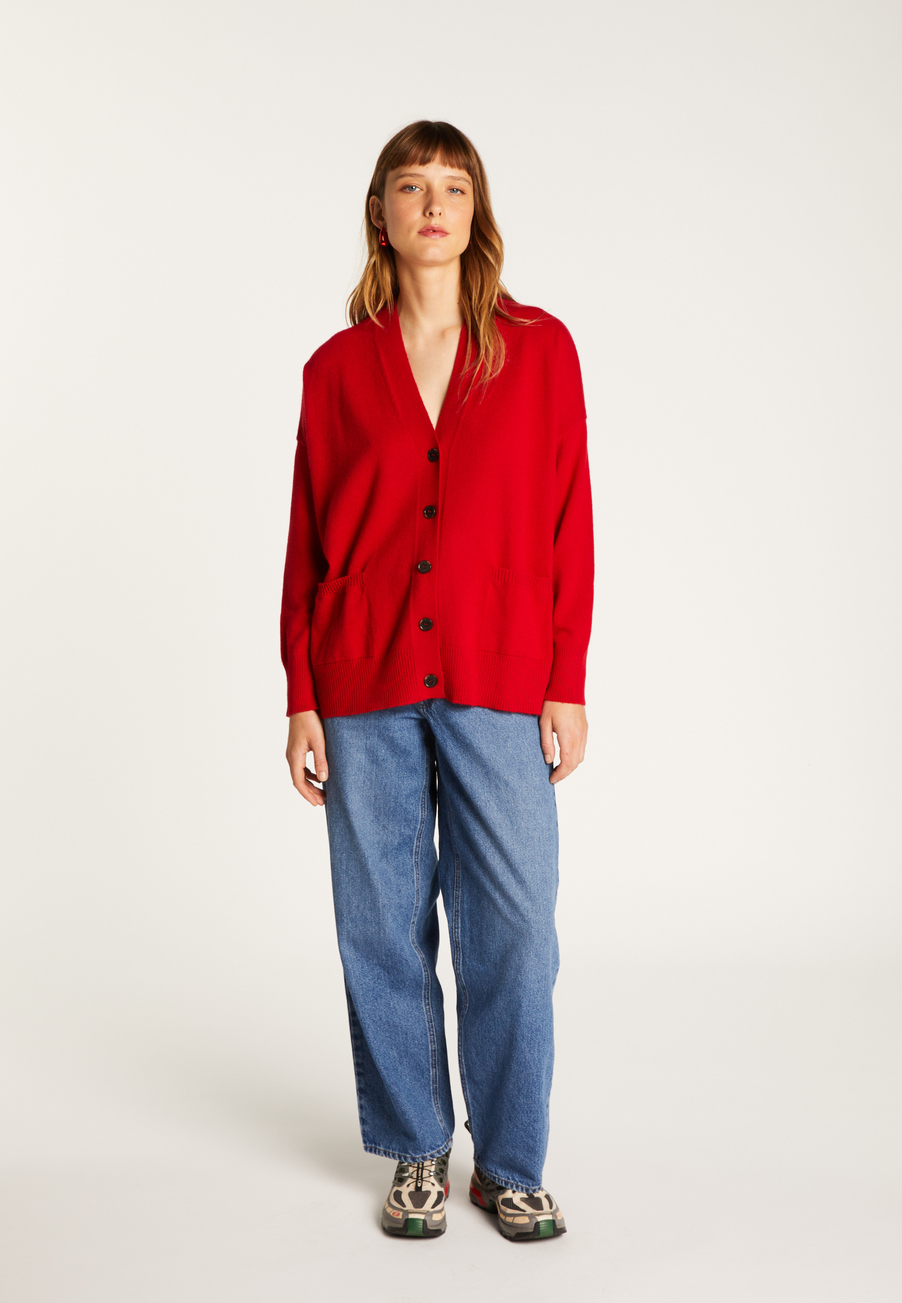 Buttoned cashmere cardigan MAISON MONTAGUT