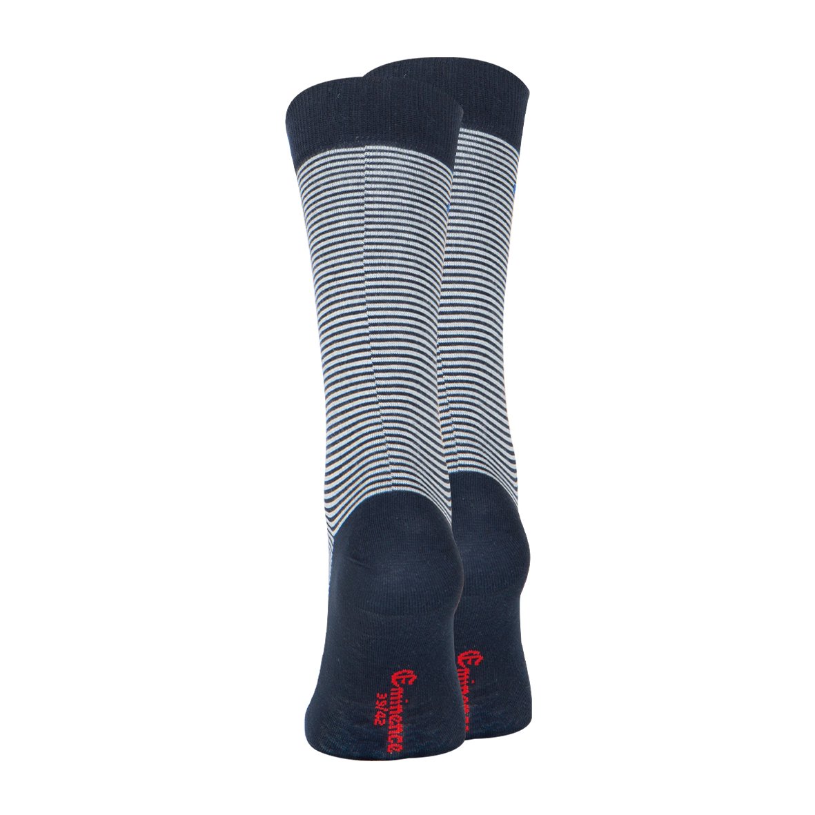 Mid-calf socks made of combed cotton, made in France. EMINENCE Blue