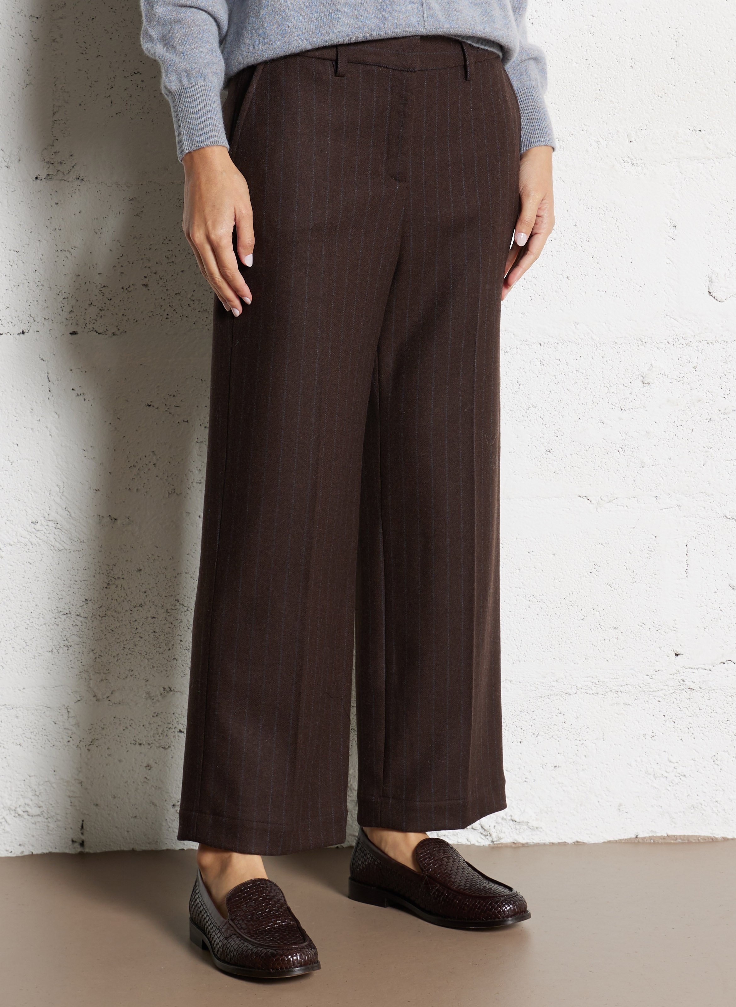 Pantalon carotte à rayures tennis MAISON 123 Marron