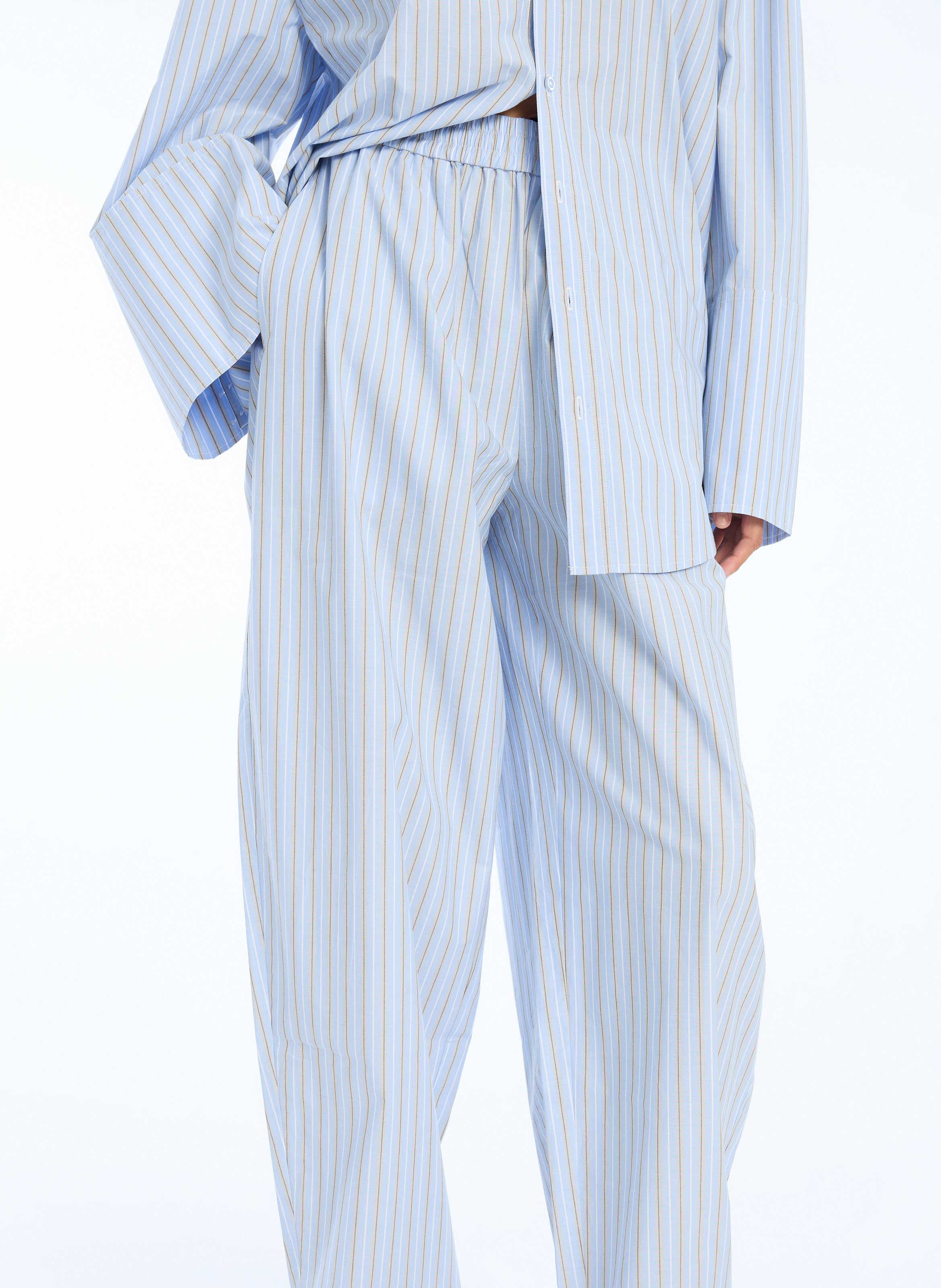 Liam oversized striped shirt  ROTATE Blue