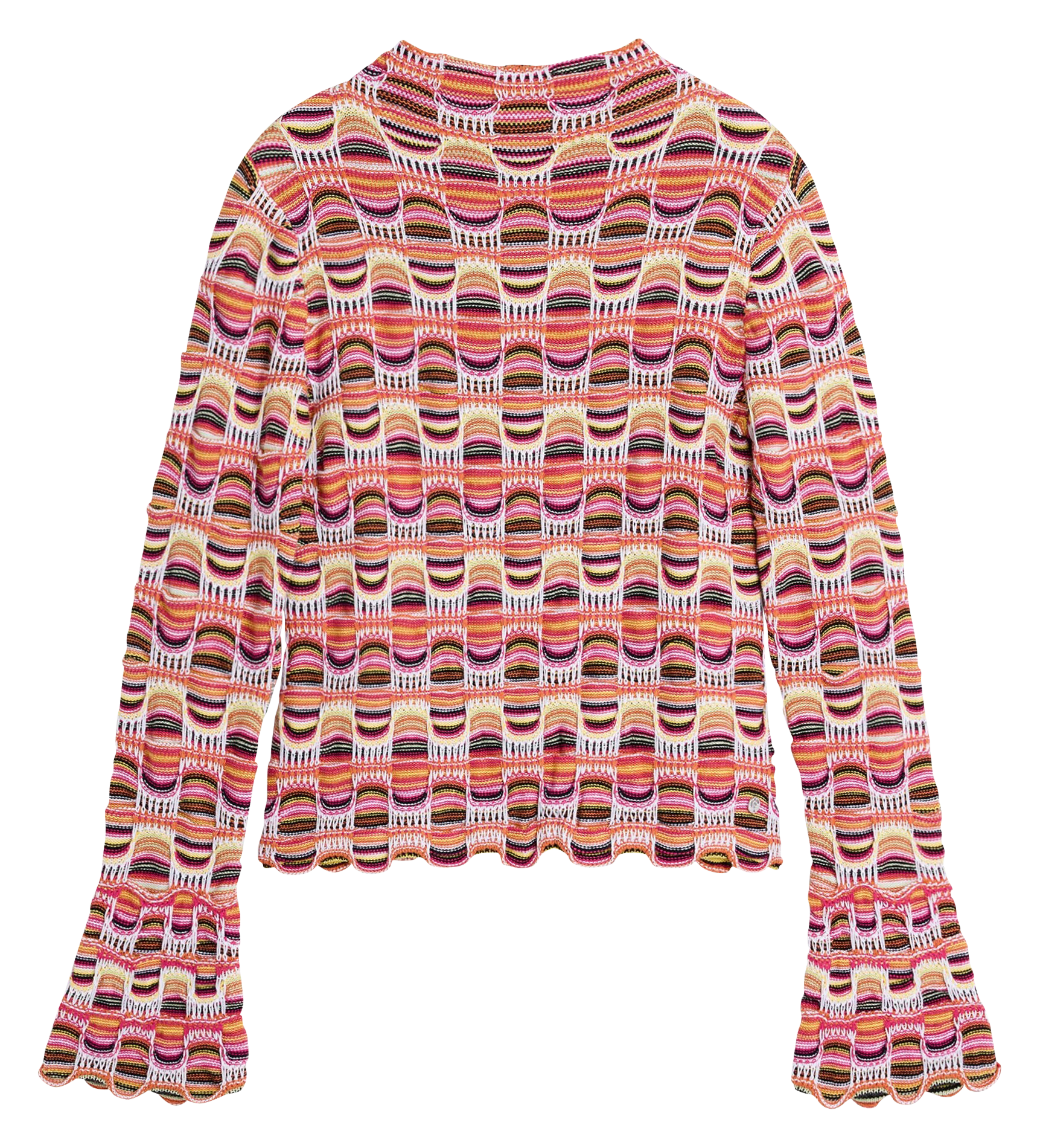 Pull col rond en coton DESIGUAL Rouge