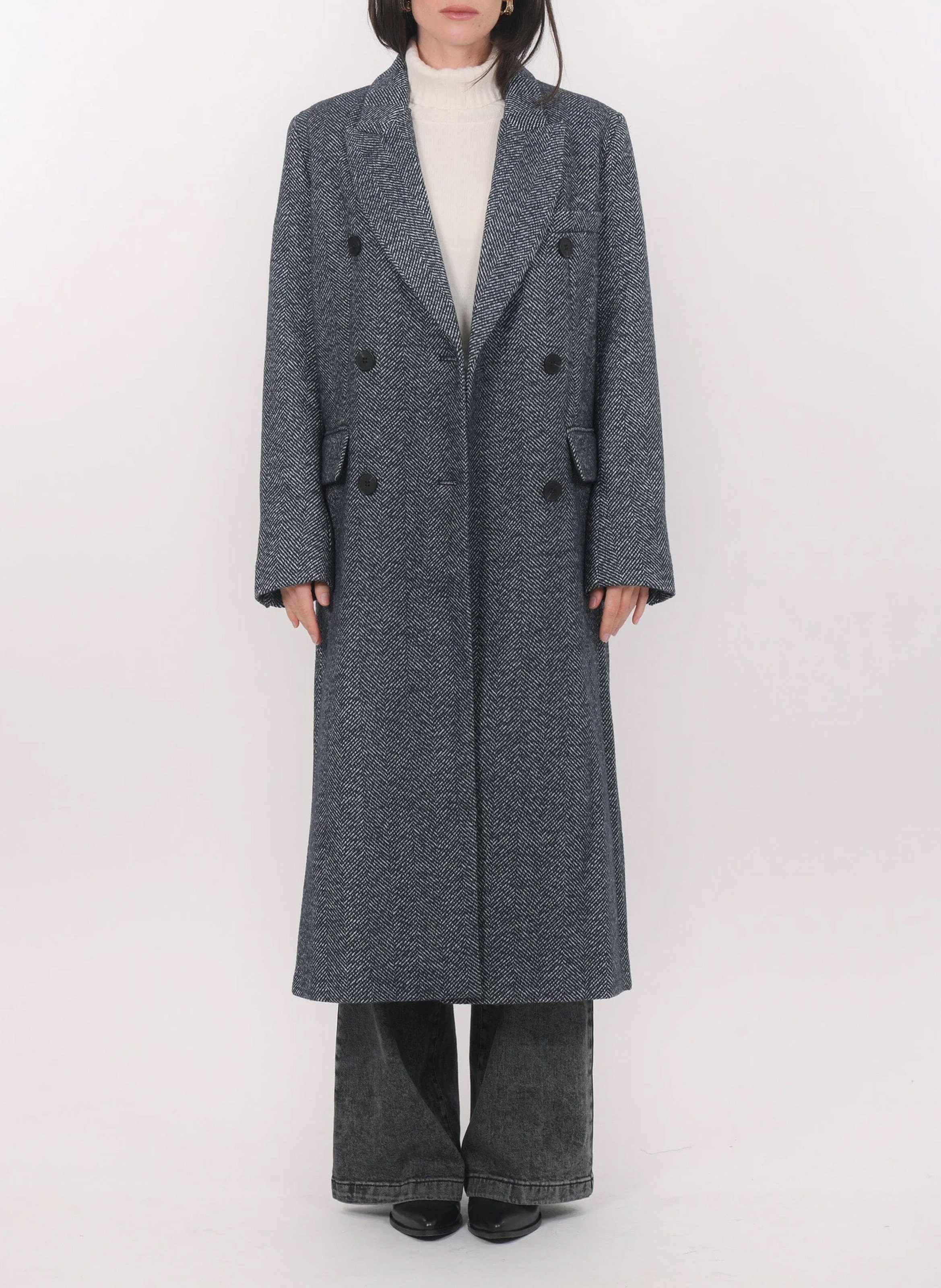 Abrigo con cuello sastre KOOKAI Azul