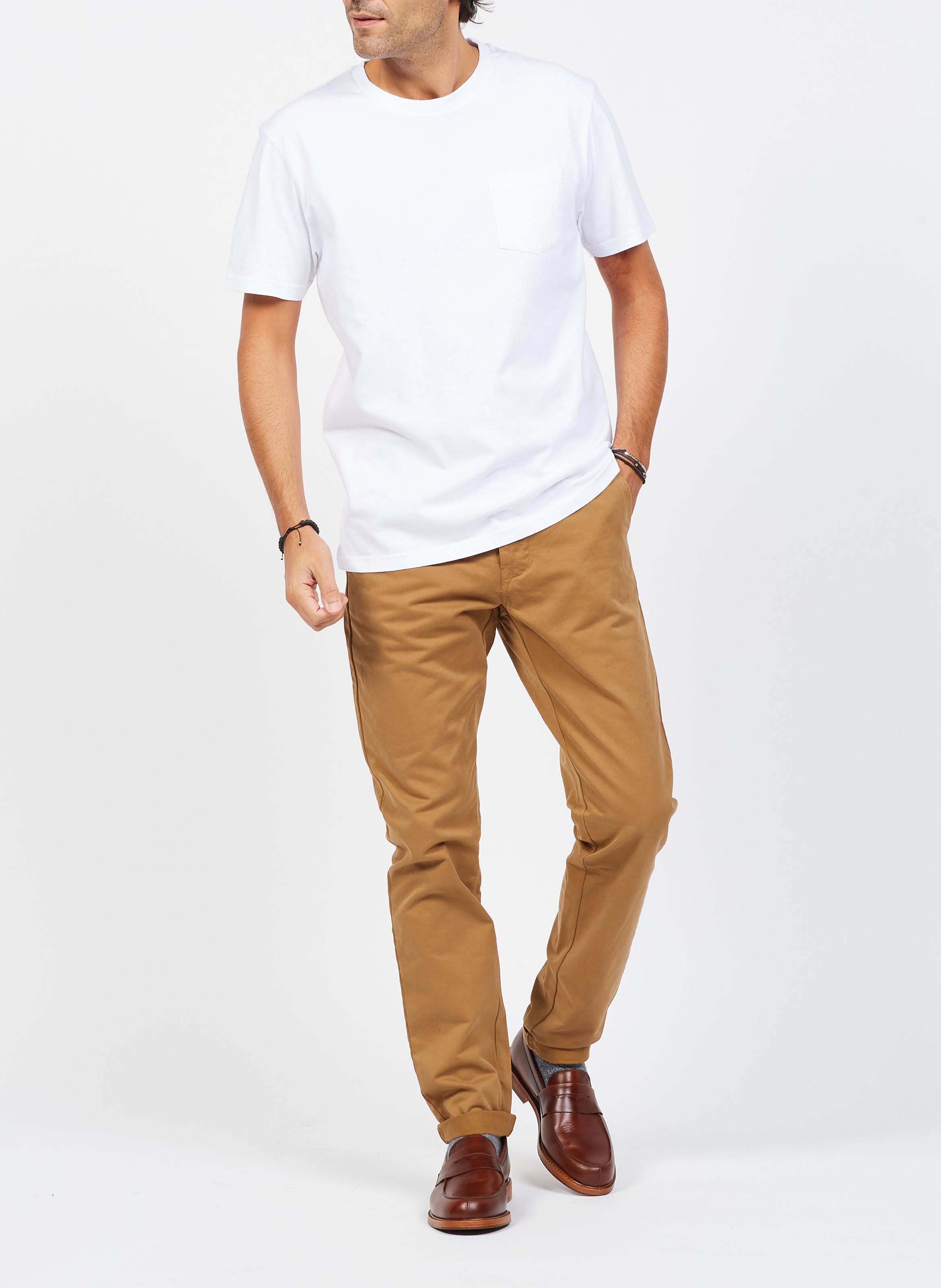 Slim-fit, katoenen chino BALIBARIS Bruin