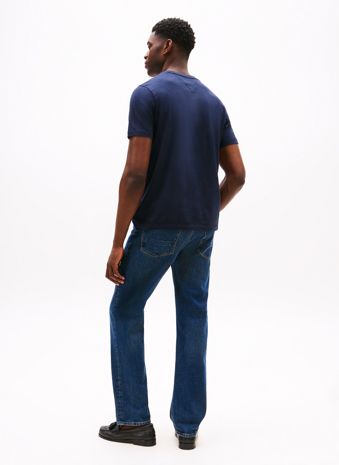 Mottled cotton T-shirt TOMMY HILFIGER Blue