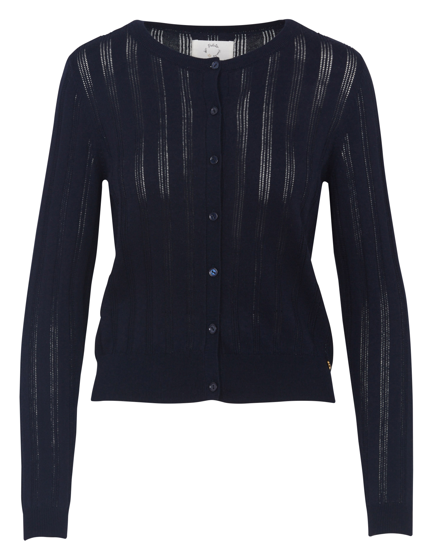 Round-neck straight cotton blend cardigan DES PETITS HAUTS