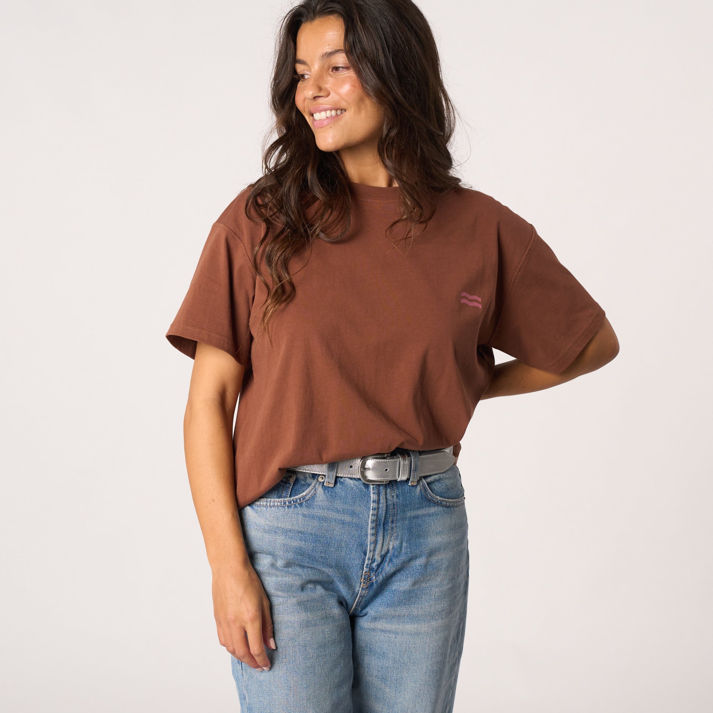 Leather belt plain BILLYBELT Silver