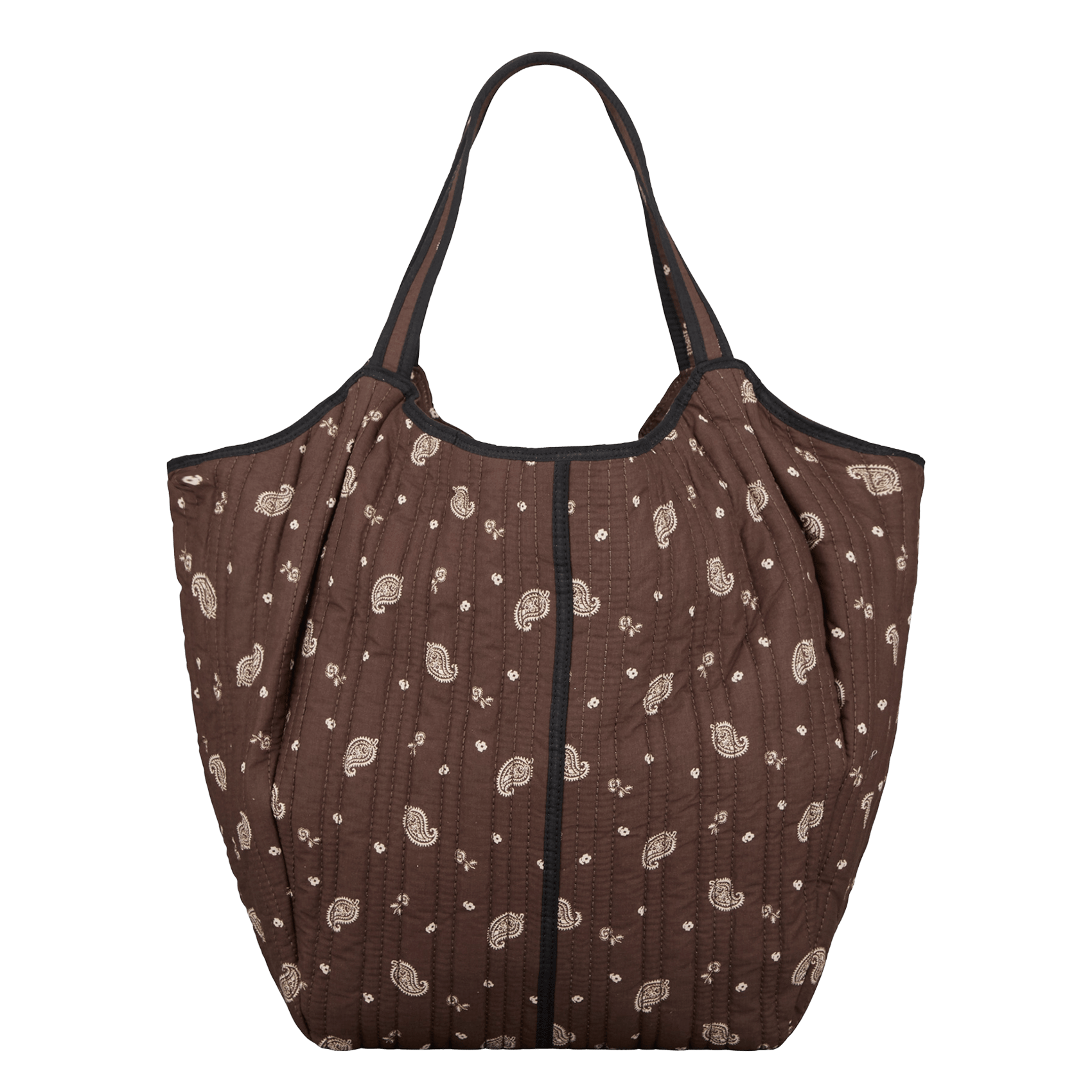 Shopper aus bedruckter Baumwolle BECKSONDERGAARD Braun