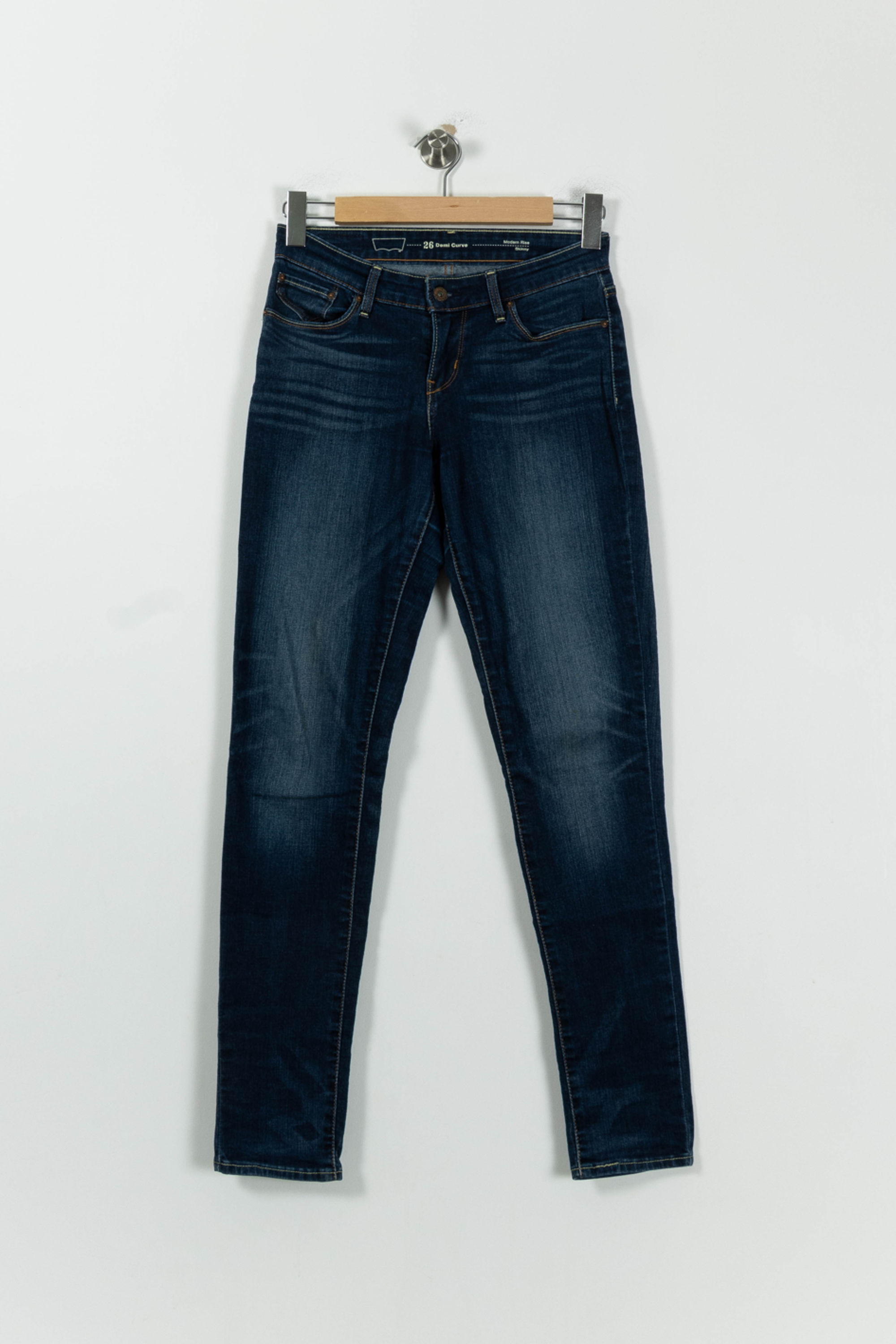 Cropped slim jeans with studs LEVI'S - Seconde main Blue