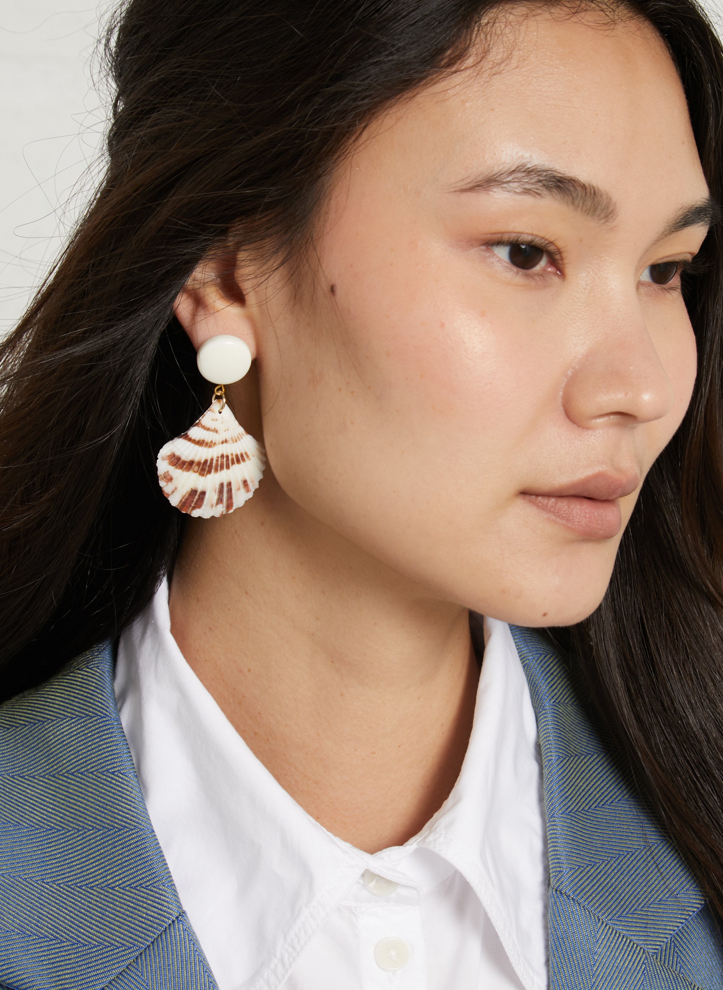 Ohrringe mit Muschel FEEKA Beige