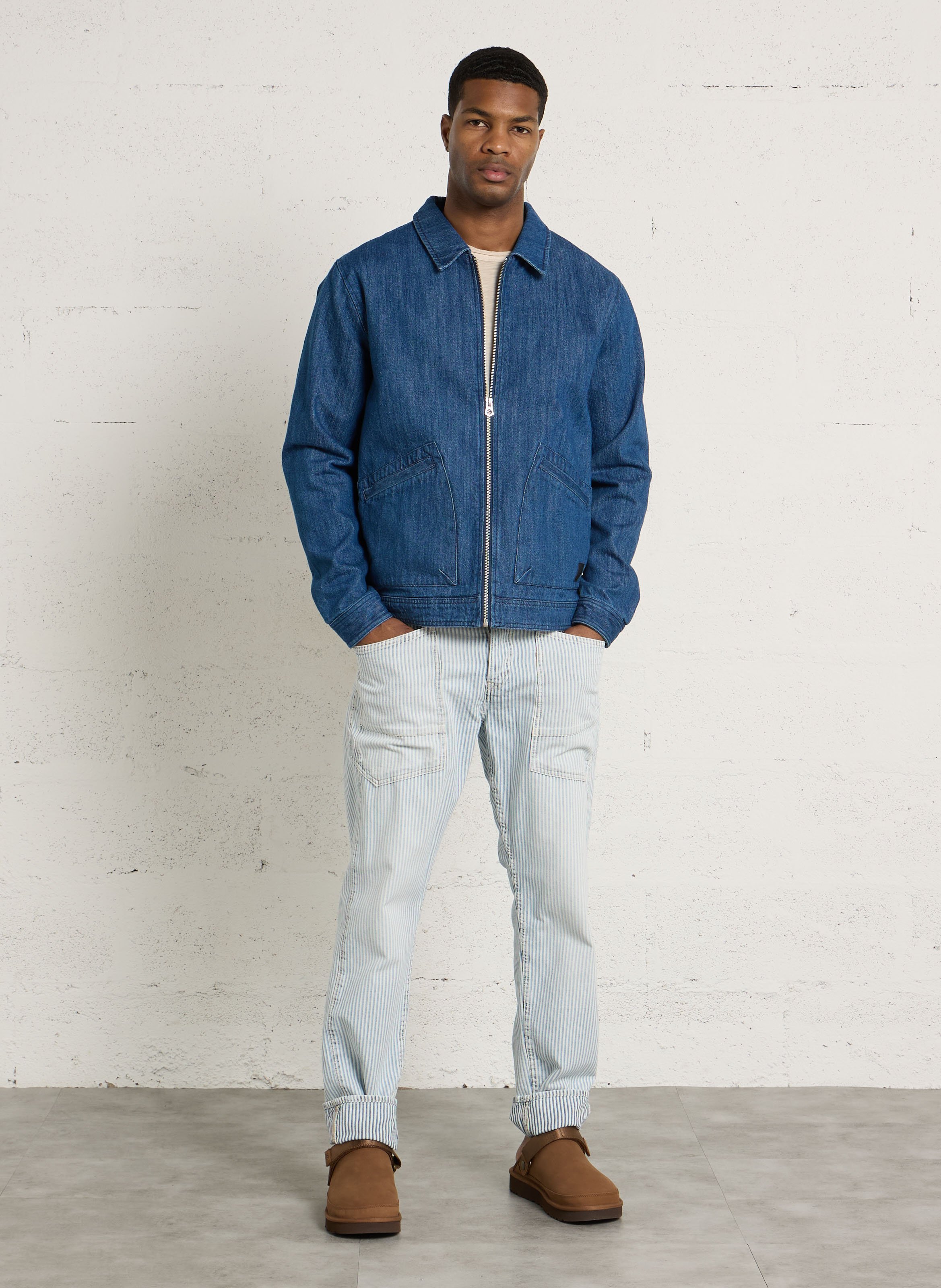 Jeansjacke mit klassischem Kragen LE TEMPS DES CERISES Blau