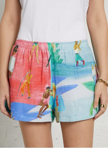 Short de plage à fleurs multicolore 40 - Vêtements Short de plage à fleurs multicolore 40 - Vêtements