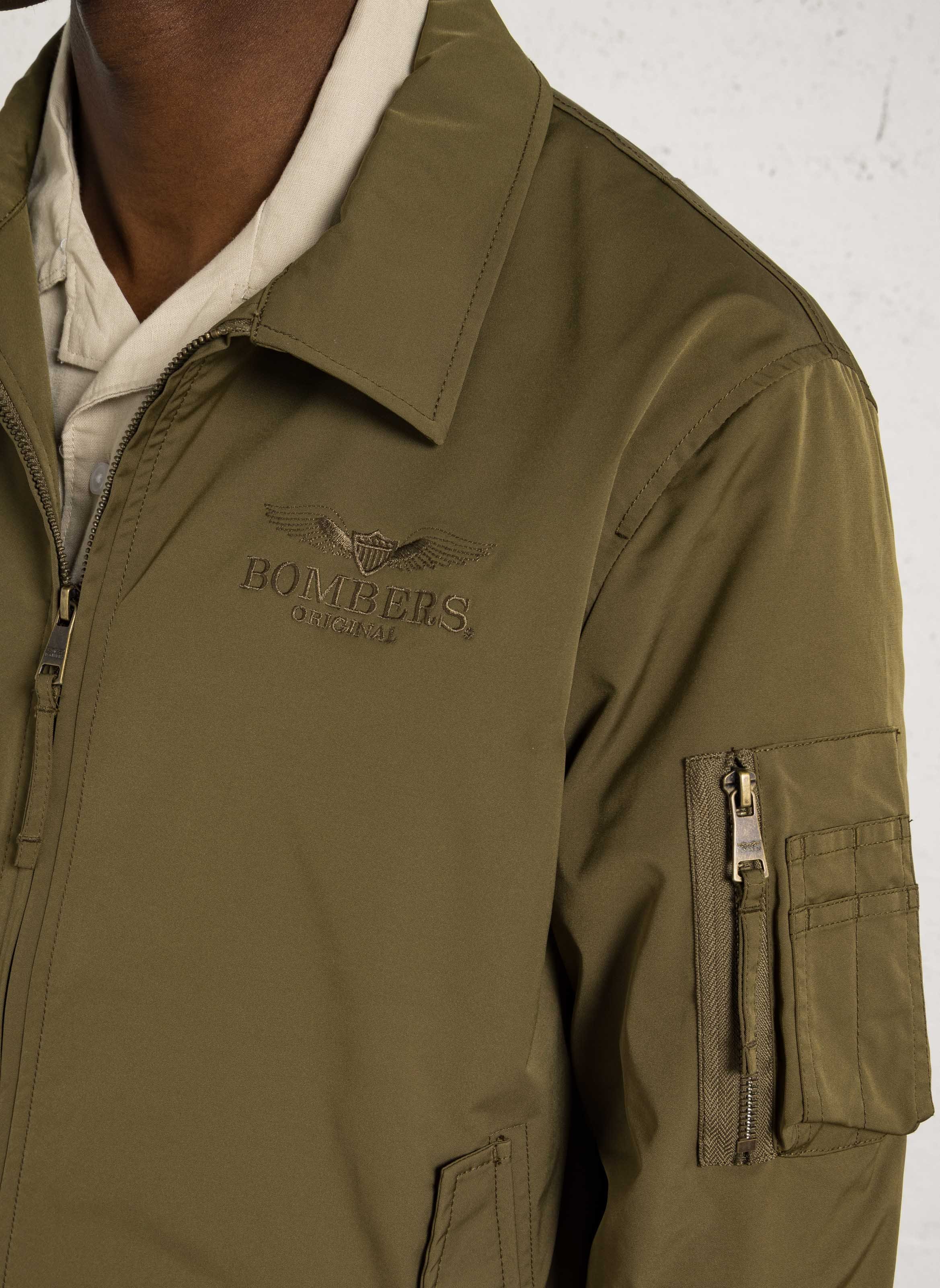 Oversized jacket with classic collar BOMBERS ORIGINAL Khaki