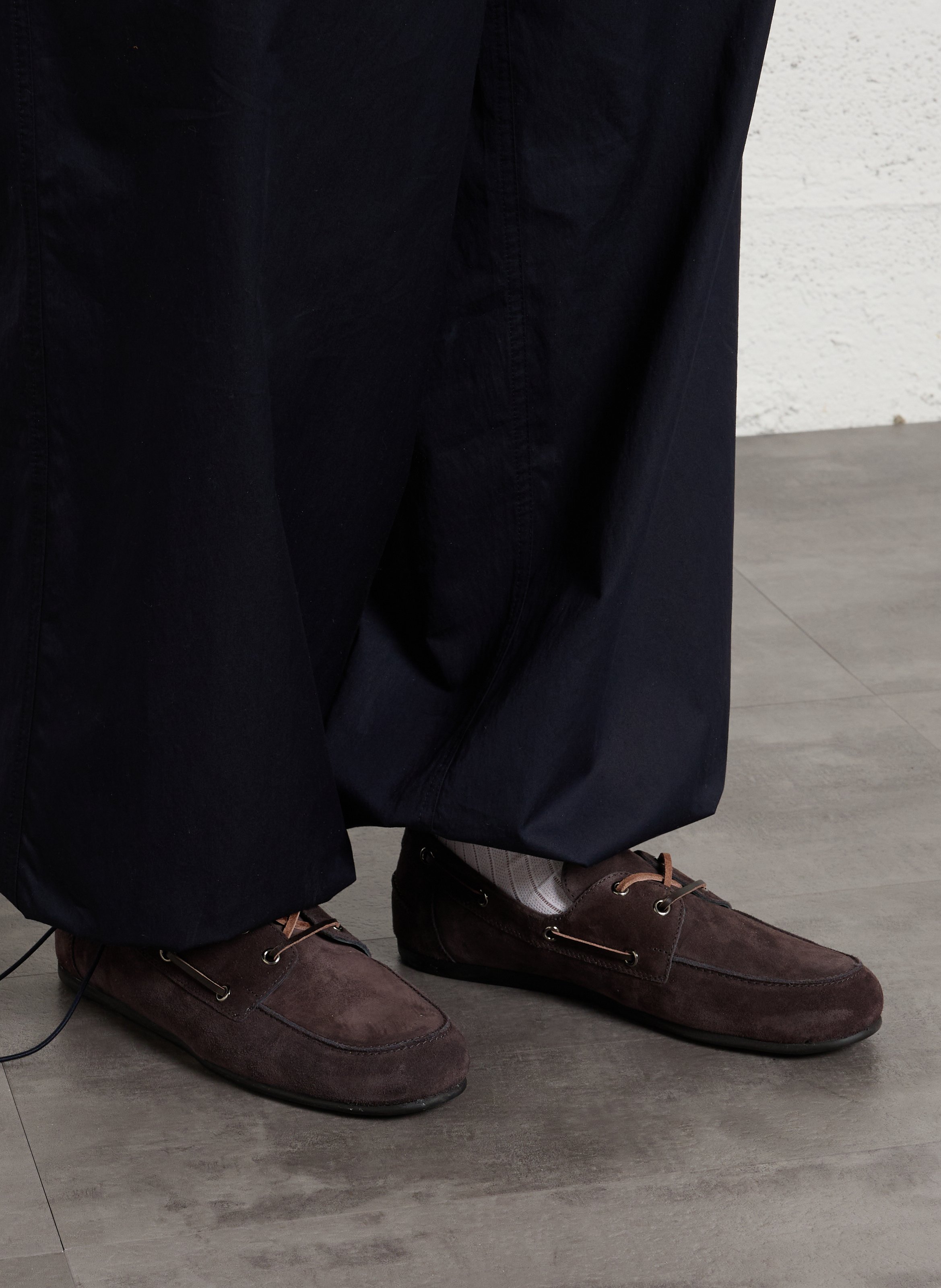 Chaussures bateau en suède ODARE Gris