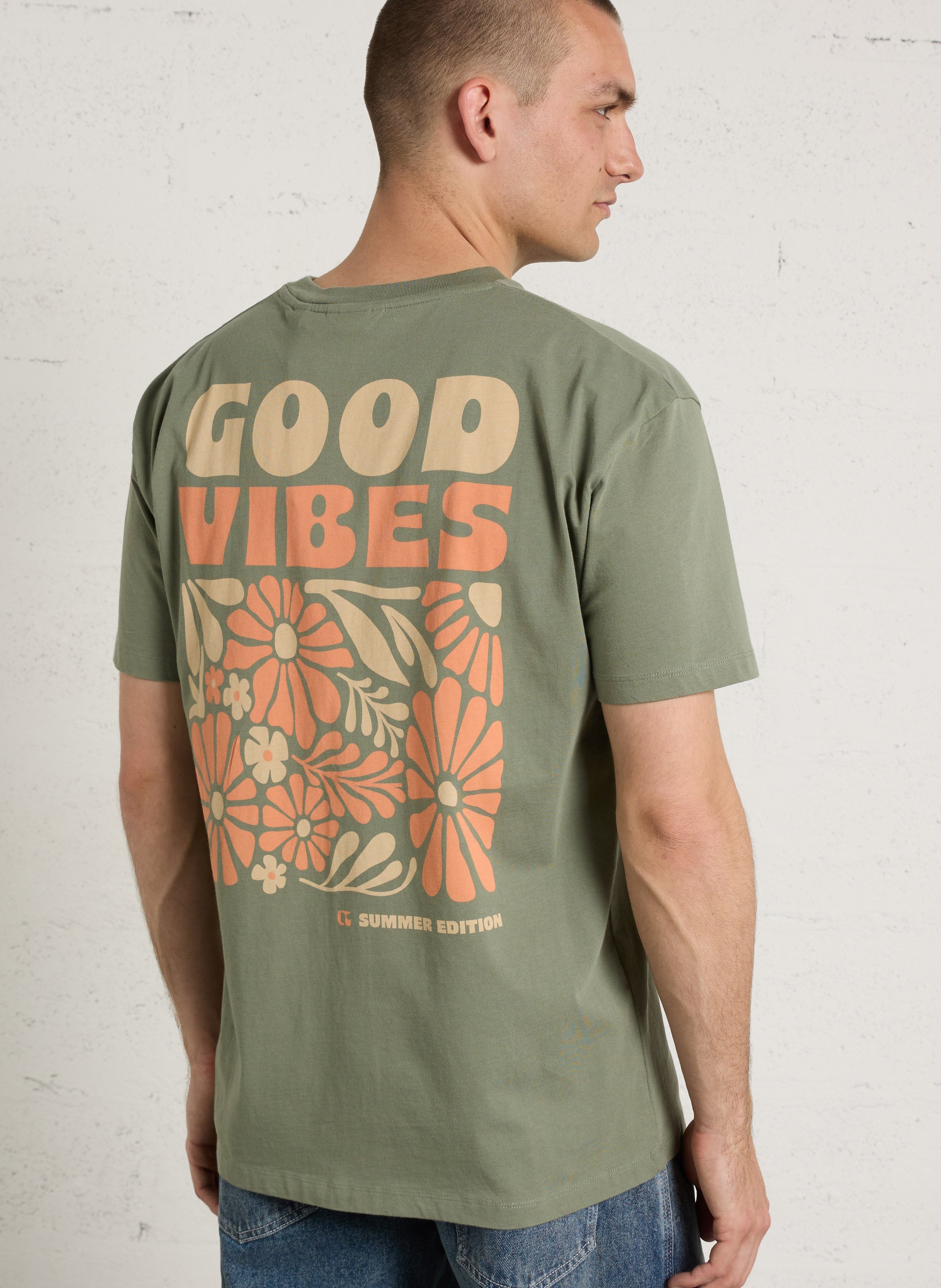 Effen T-shirt LE TEMPS DES CERISES Wit