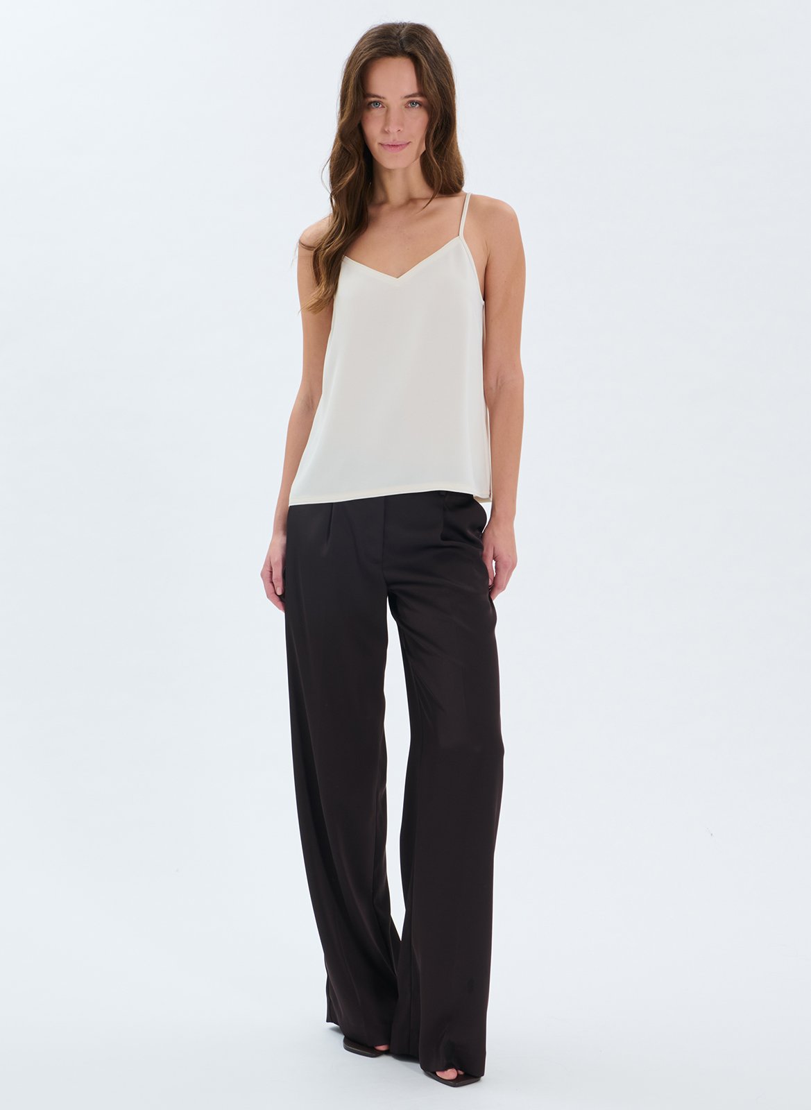 Oversize V-Ausschnitt Top ZAPA Weiss