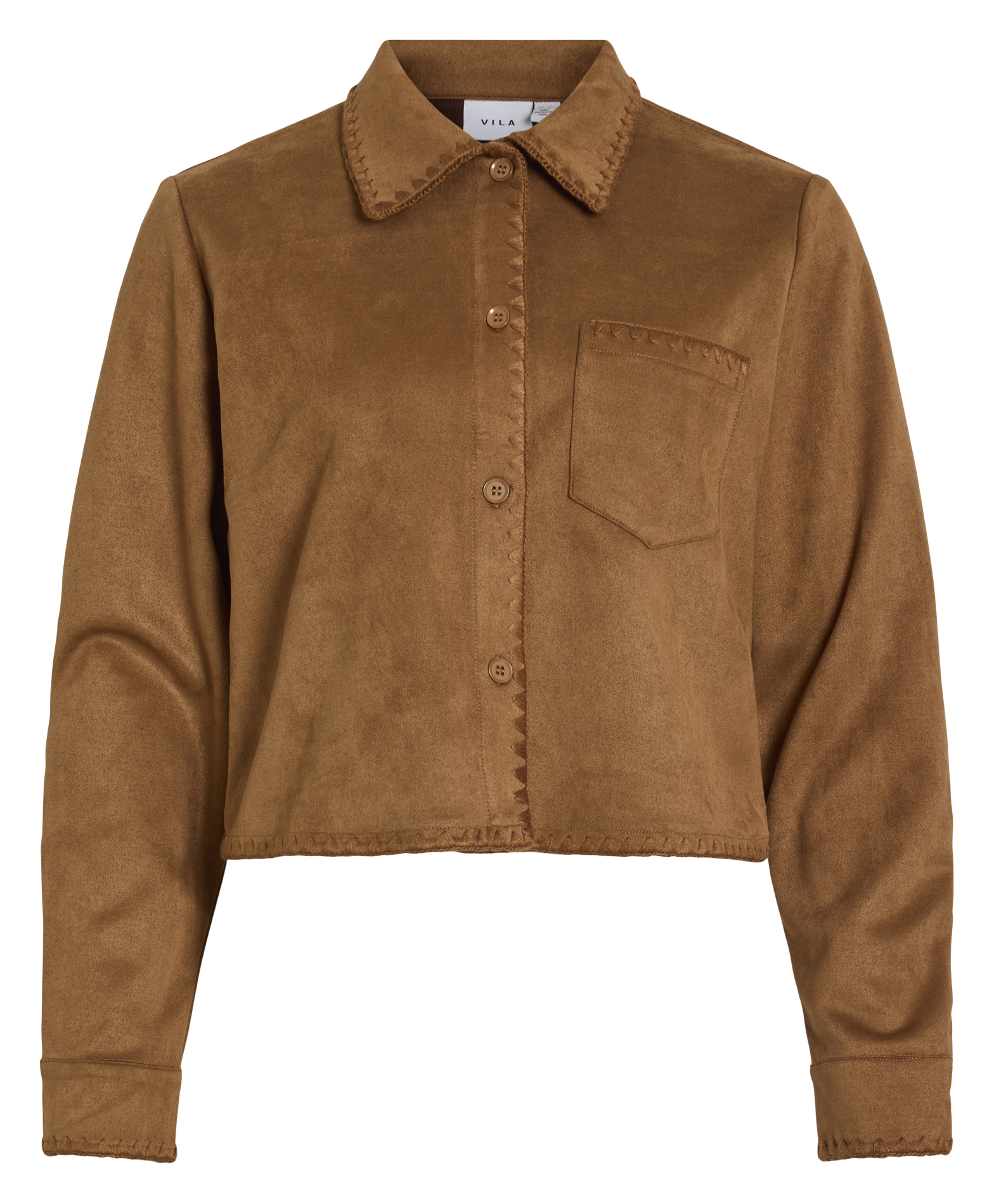 Veste droite col classique VILA Marron