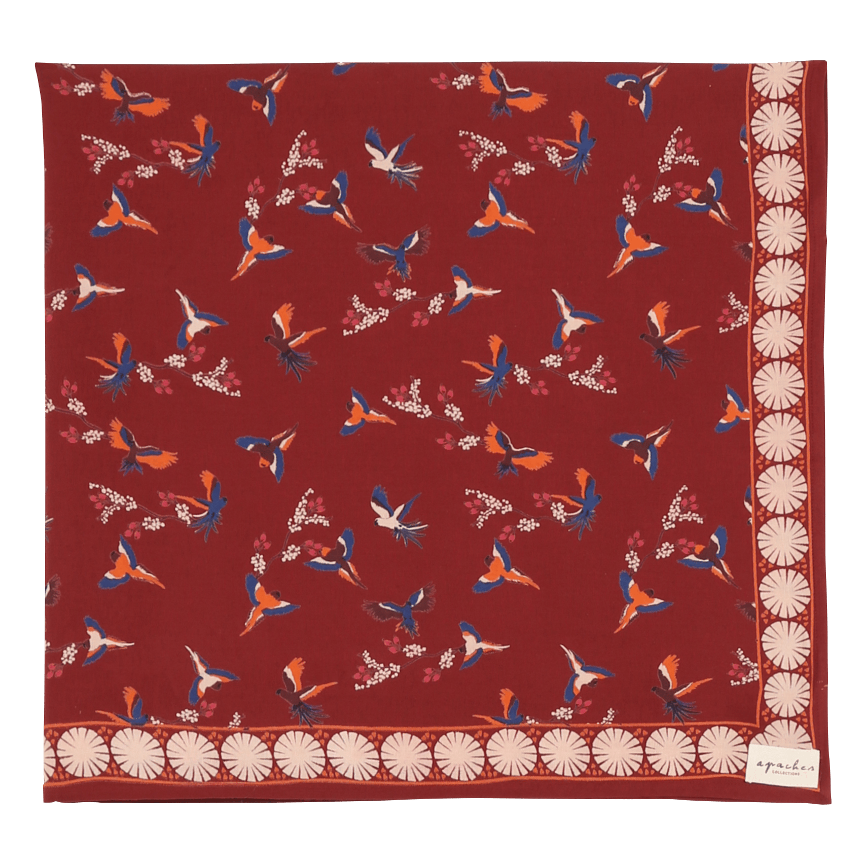 Katoenen foulard met print APACHES COLLECTIONS Rood