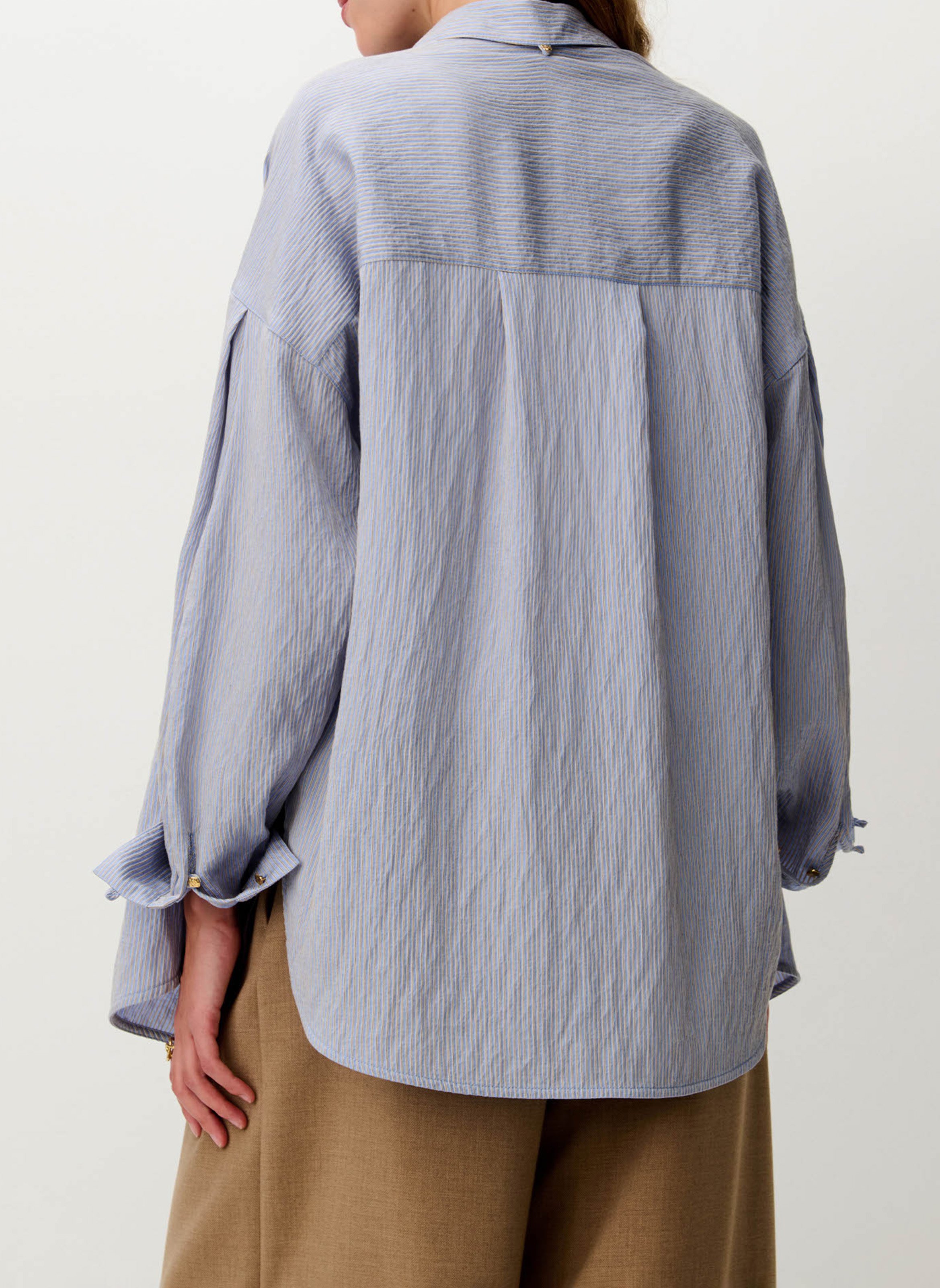 Straight shirt with classic collar SESSUN Blue