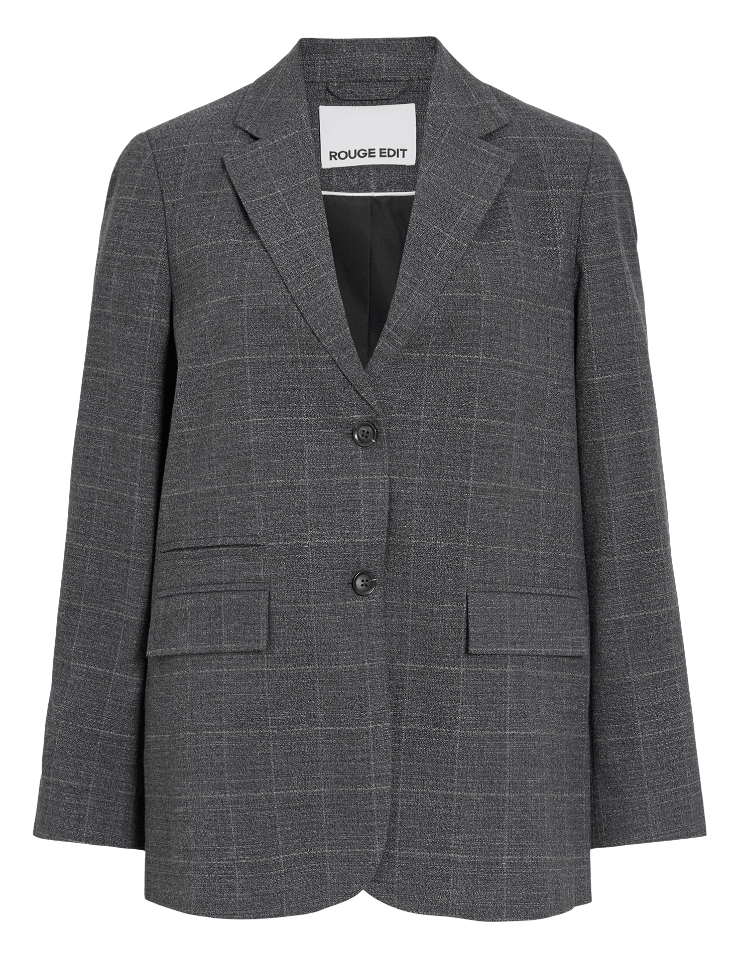 Ruime geruite blazer ROUGE EDIT Grijs