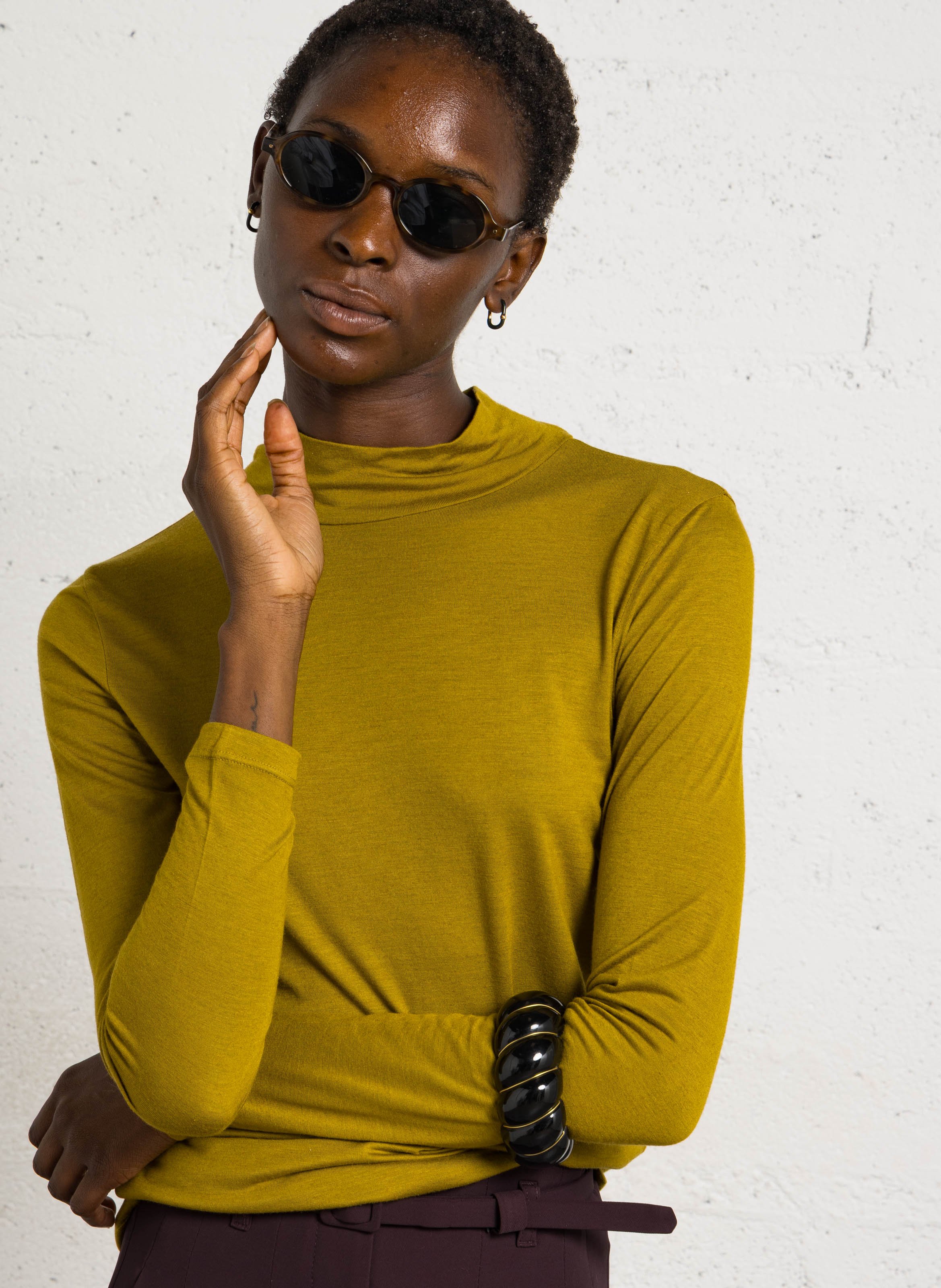 Long-sleeve high neck t-shirt NICE THINGS