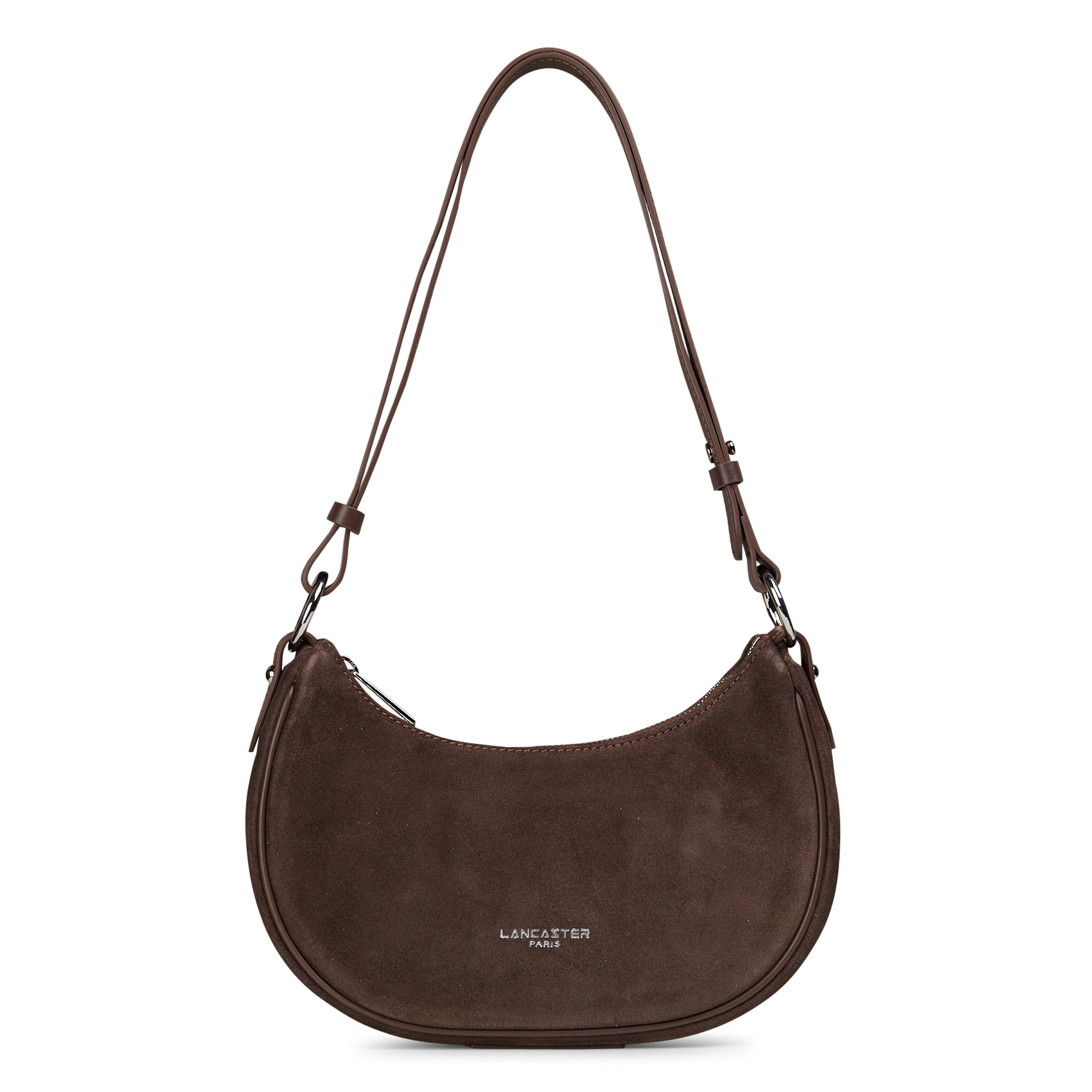 Small suede leather messenger bag LANCASTER PARIS