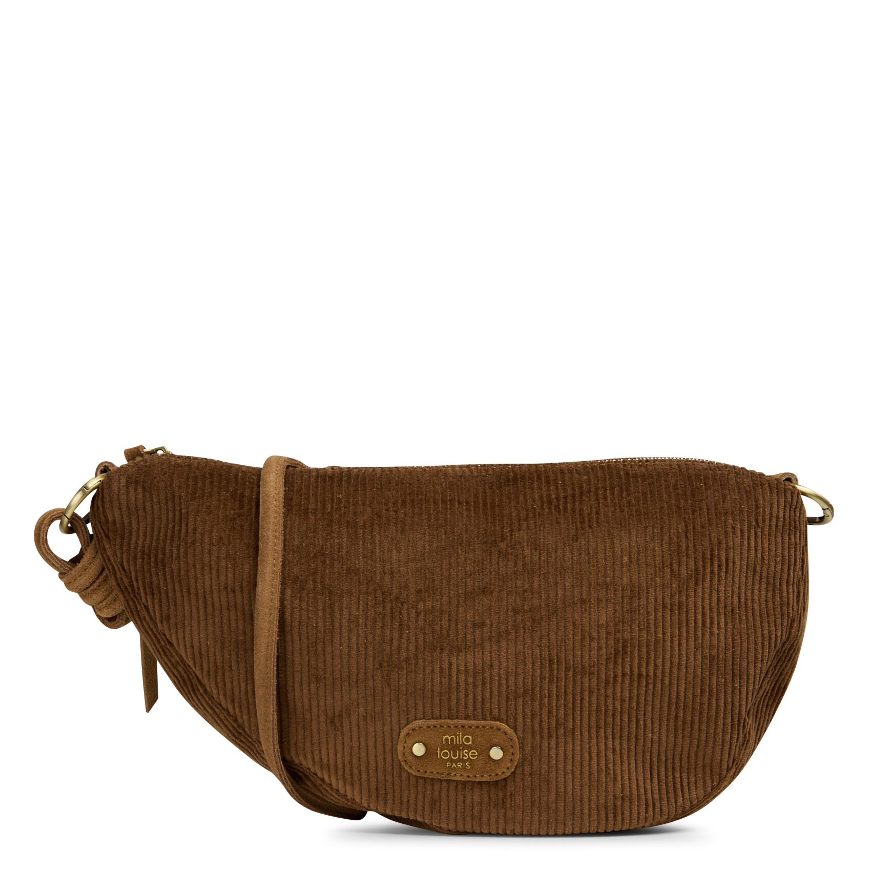 Hüfttasche aus Cord MILA LOUISE Beige