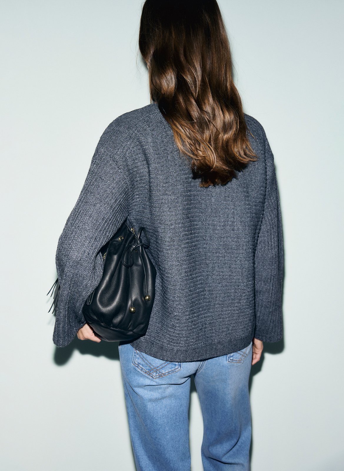 Straight boat neck wool blend sweater GERARD DAREL Grey