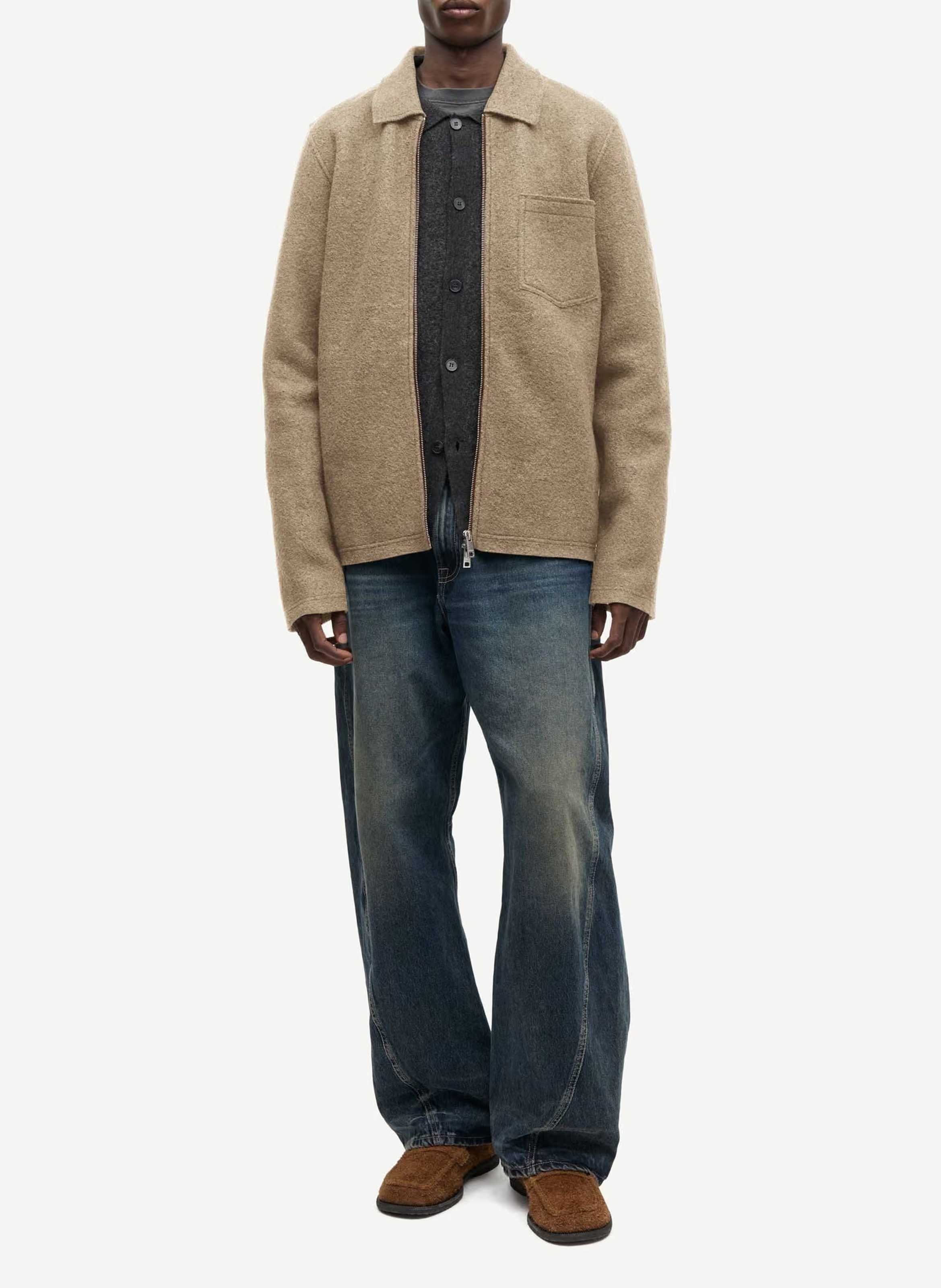 Veste droit col classique en laine SAMSOE SAMSOE Green