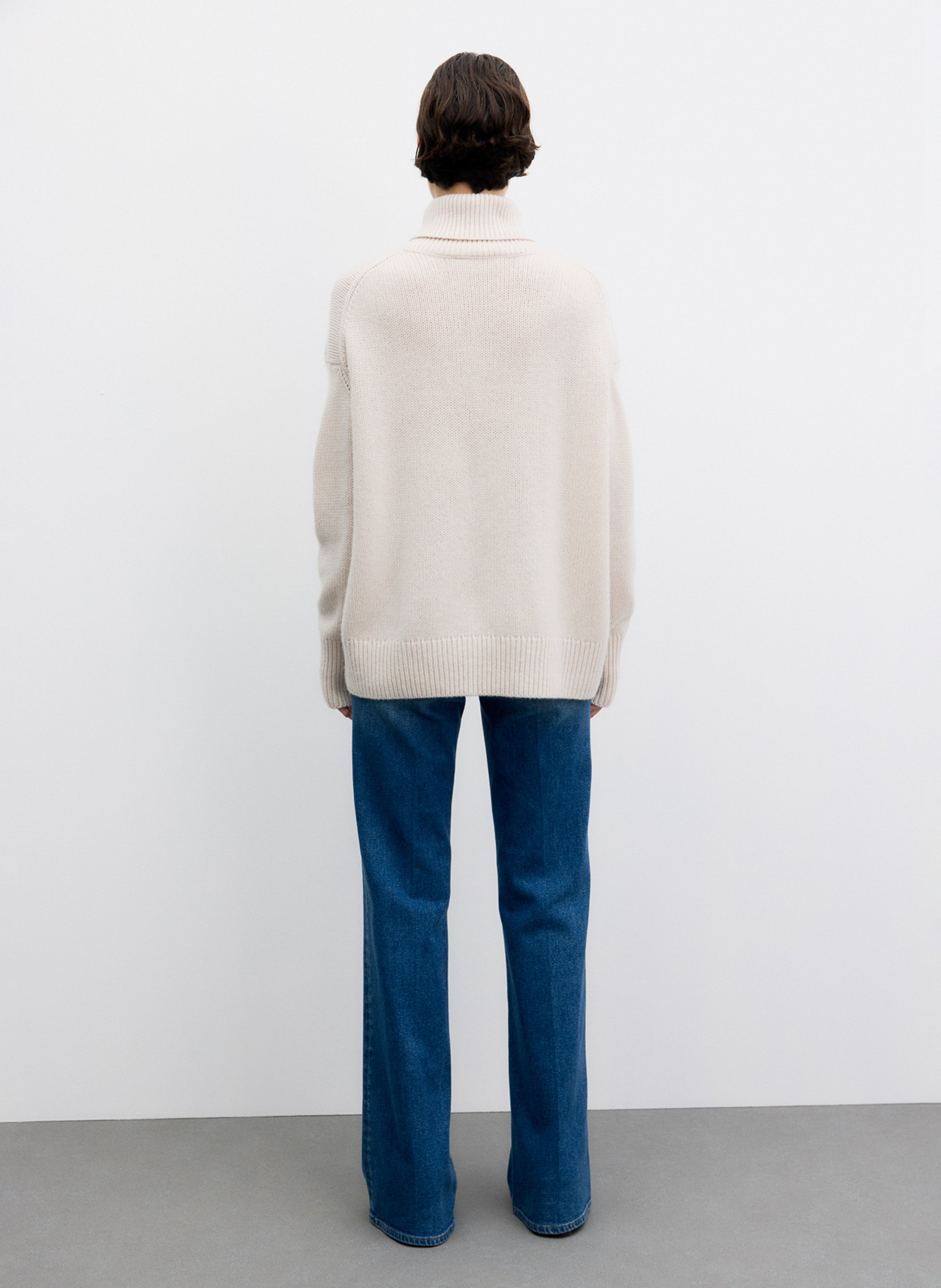 Straight cashmere turtleneck sweater GERARD DAREL Beige