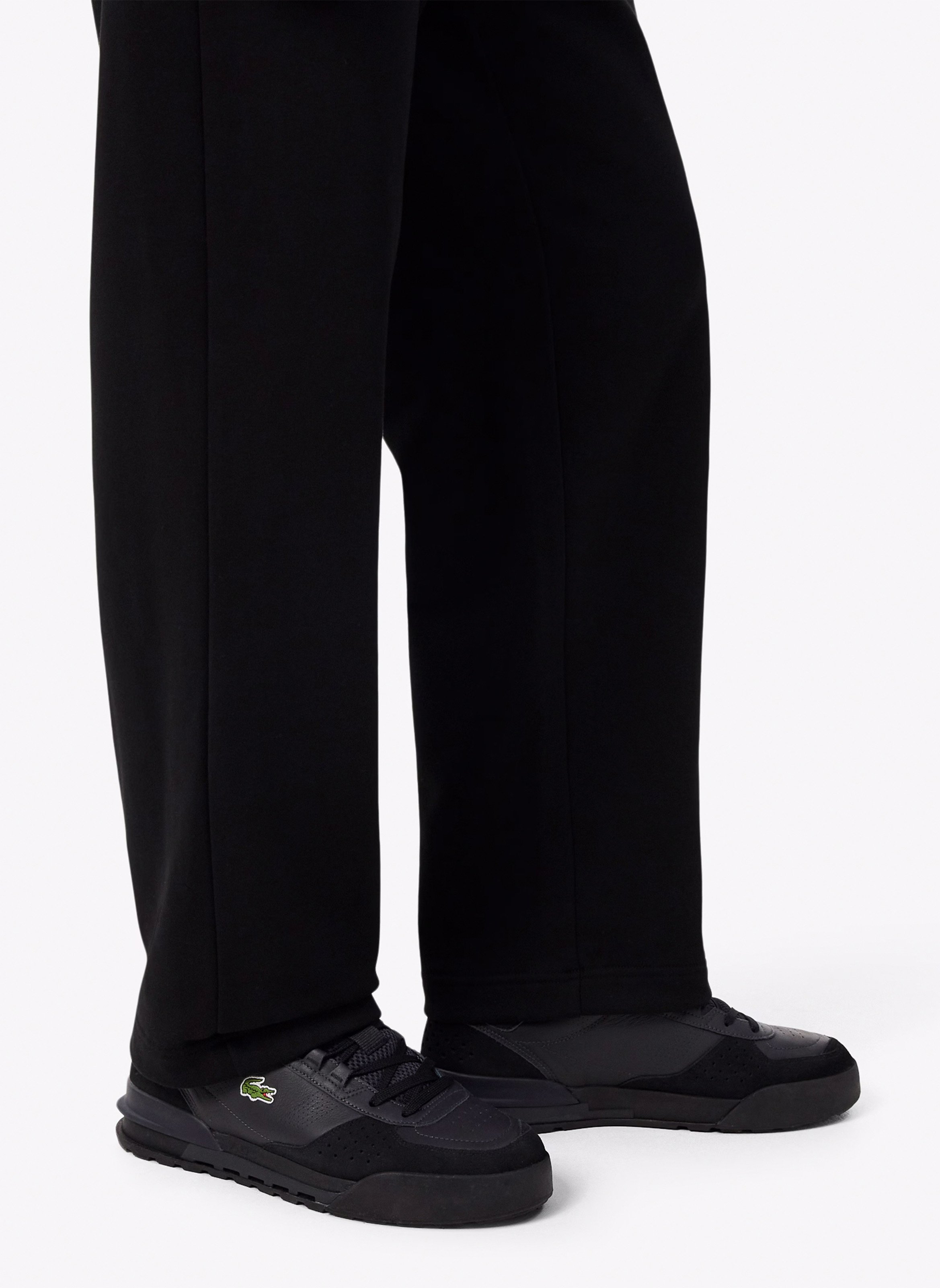 Lage, leren sneakers LACOSTE Zwart