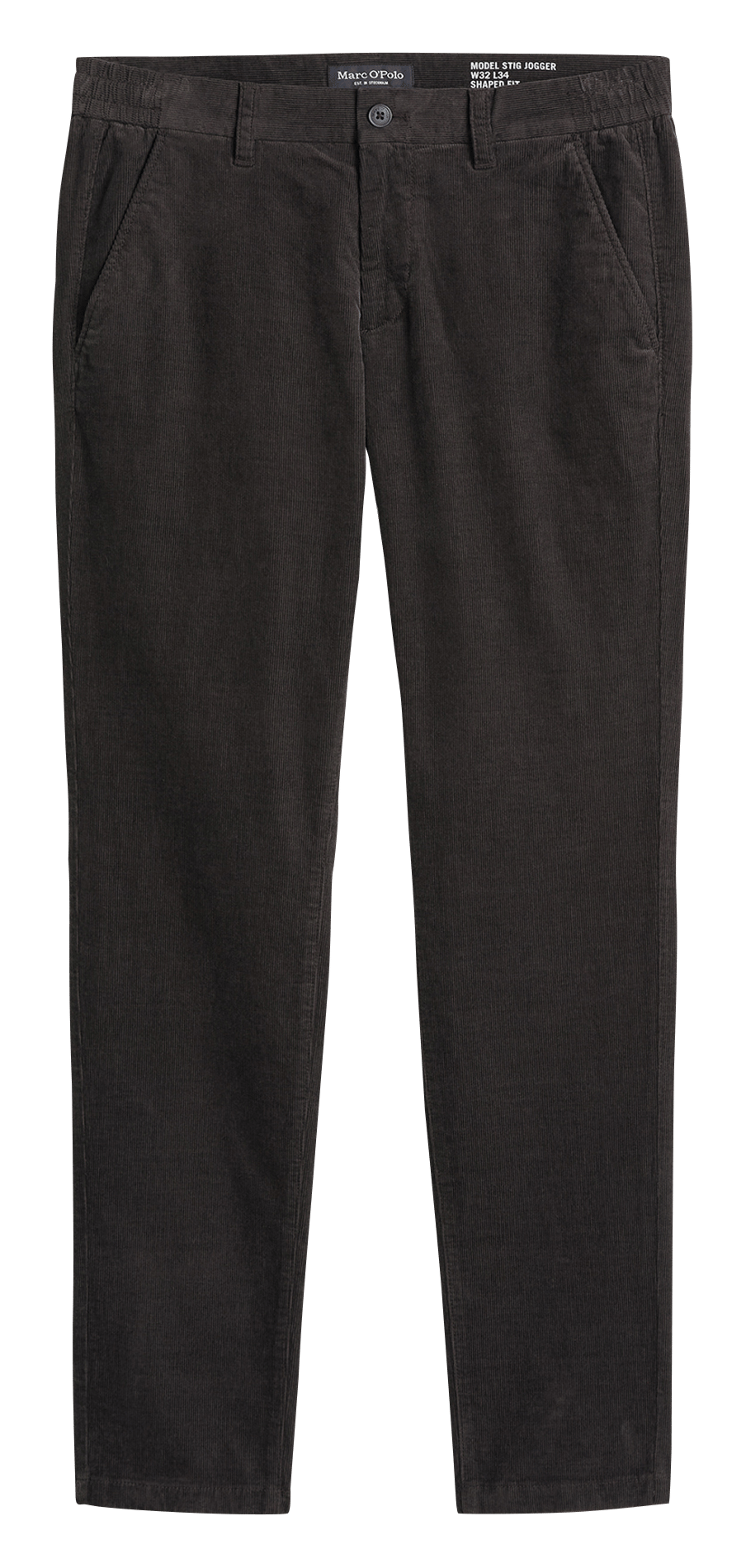 Hose mit geradem Bein aus Baumwollmischung MARC O'POLO Schwarz