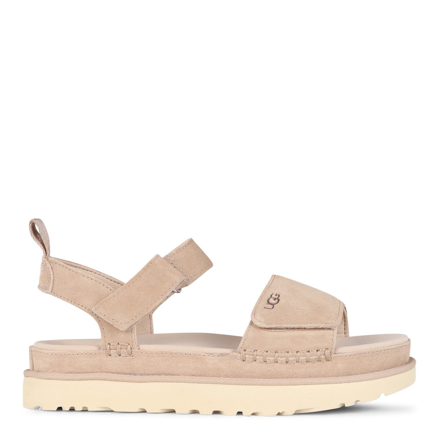 Leren sandalen met sleehak UGG Beige