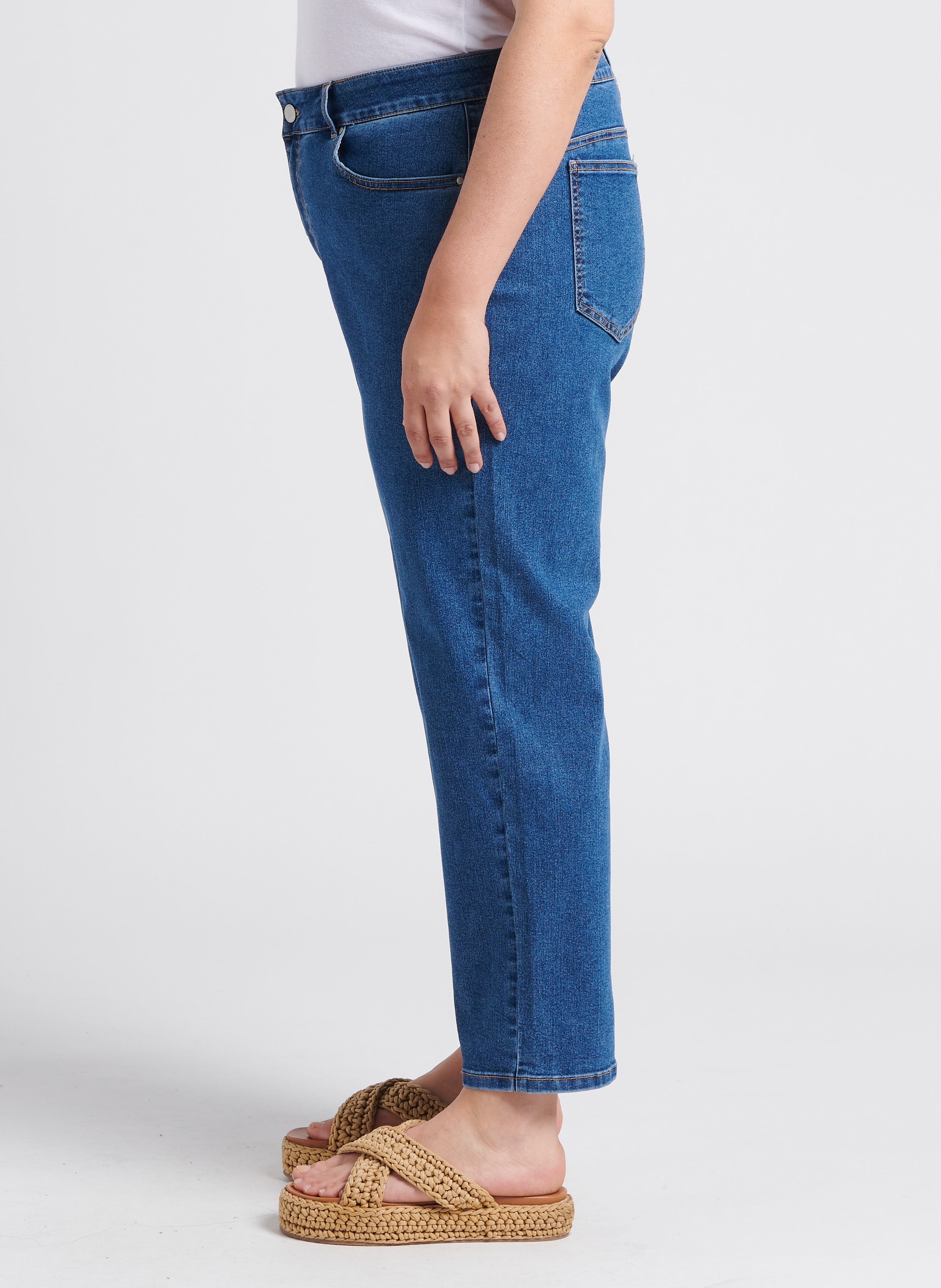 Rechte jeans | katoenblend EVOKED Jeans verschoten
