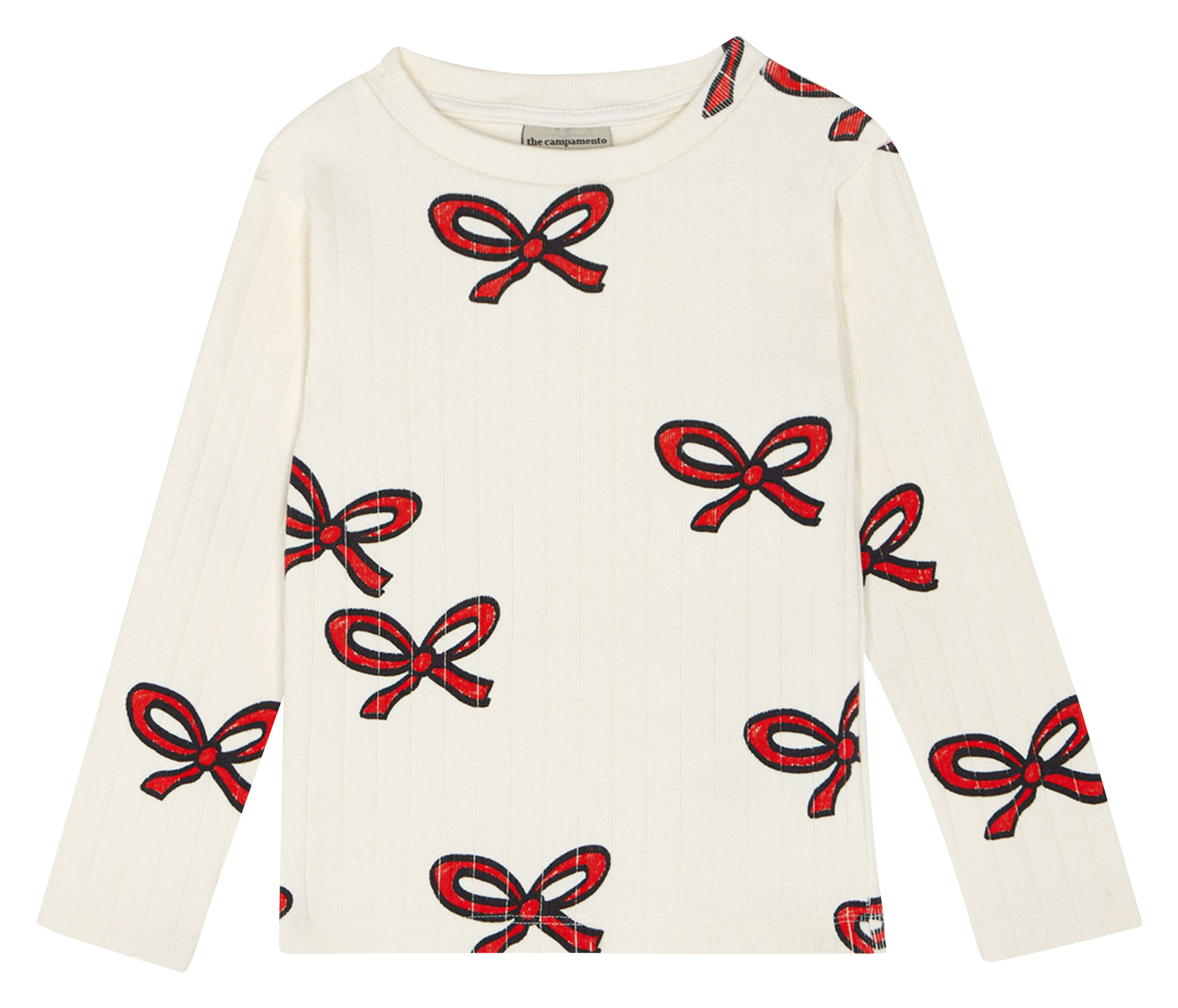 Tee-shirt col rond imprimé en coton  THE CAMPAMENTO Blanc