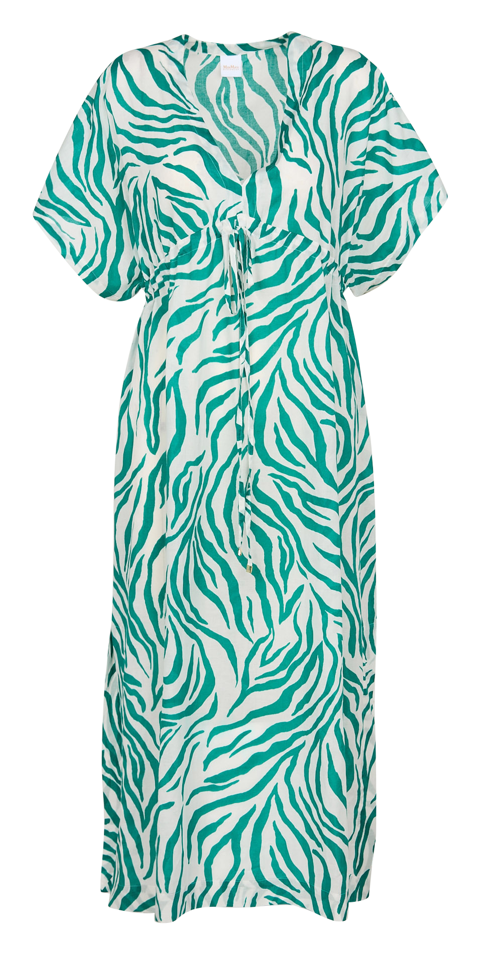 V-neck printed cotton dress MAX MARA LEISURE Green