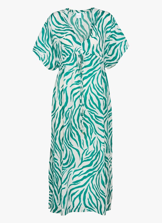 V-Neck printed cotton dress Green Max mara leisure - Women | Place des Tendances V-Neck printed cotton dress Green Max mara leisure - Women | Place des Tendances