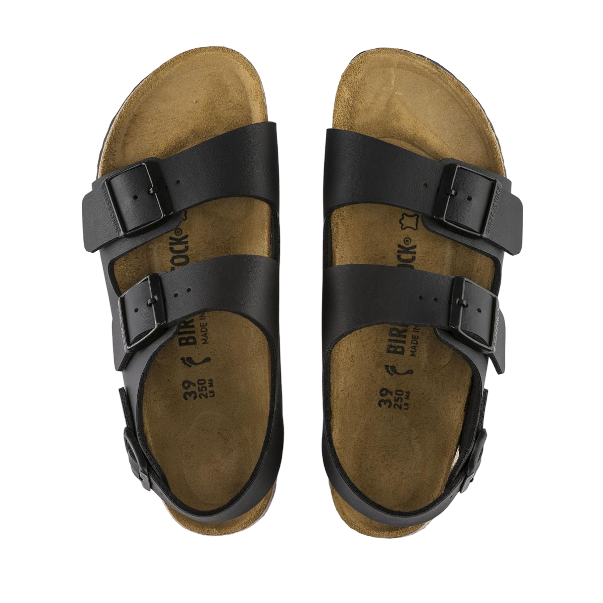Faux leather sandals BIRKENSTOCK Black
