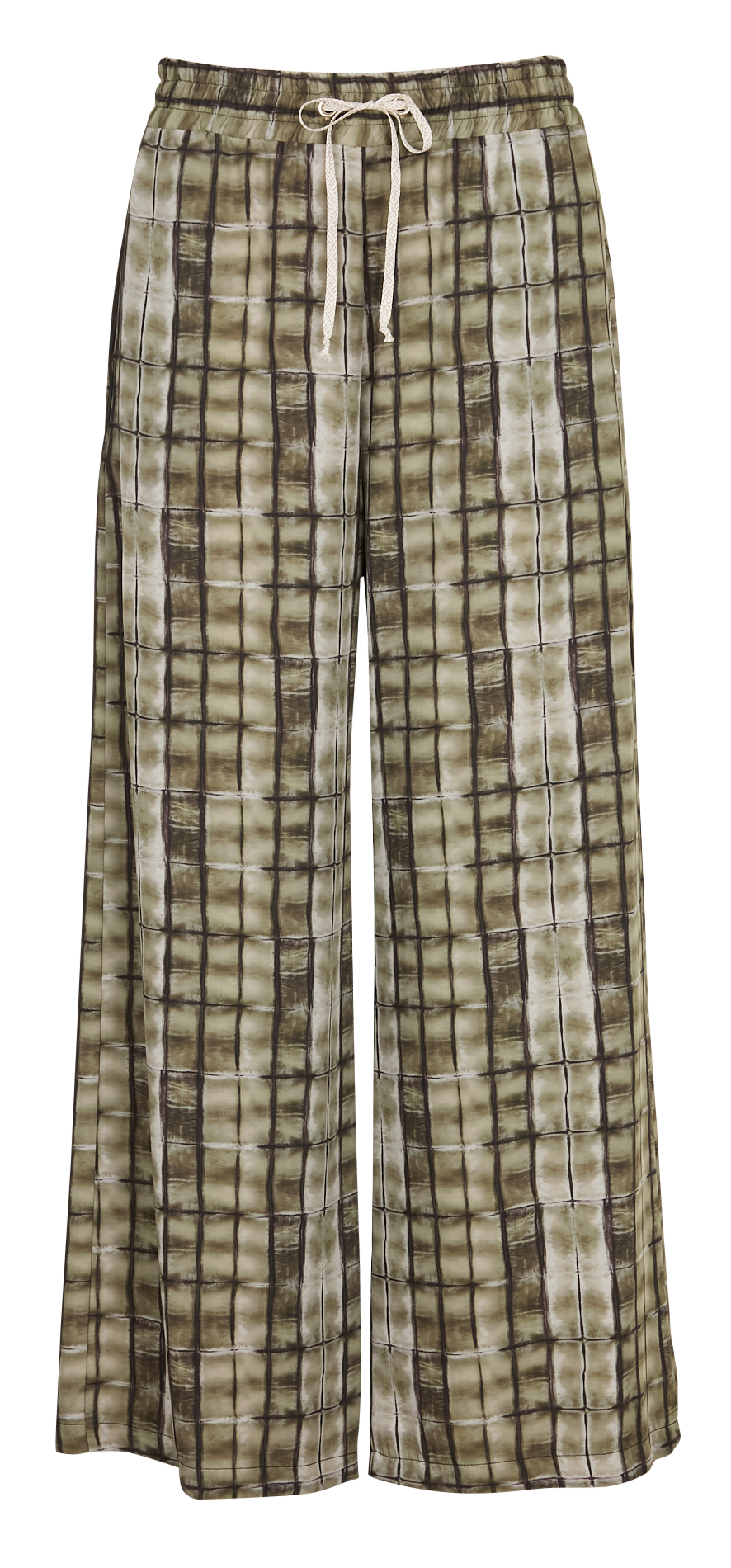 Printed wide trousers PLEASE Green