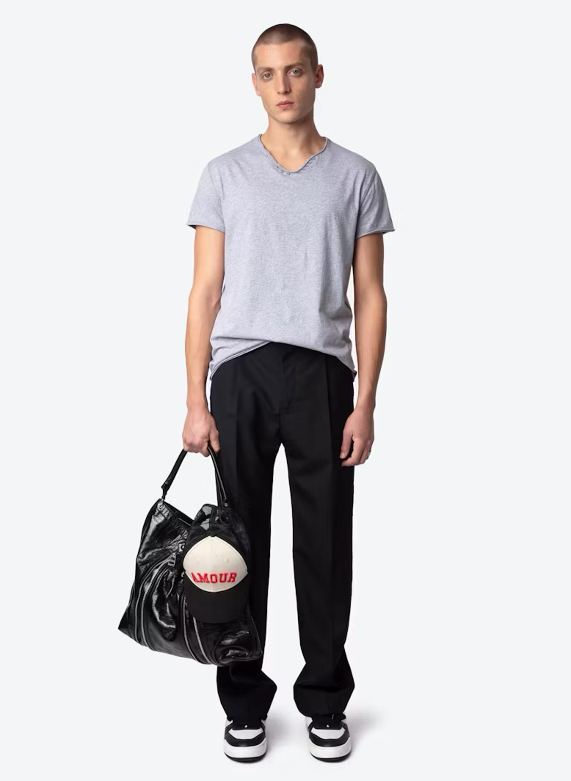 Straight-cut organic cotton T-shirt ZADIG&VOLTAIRE Grey