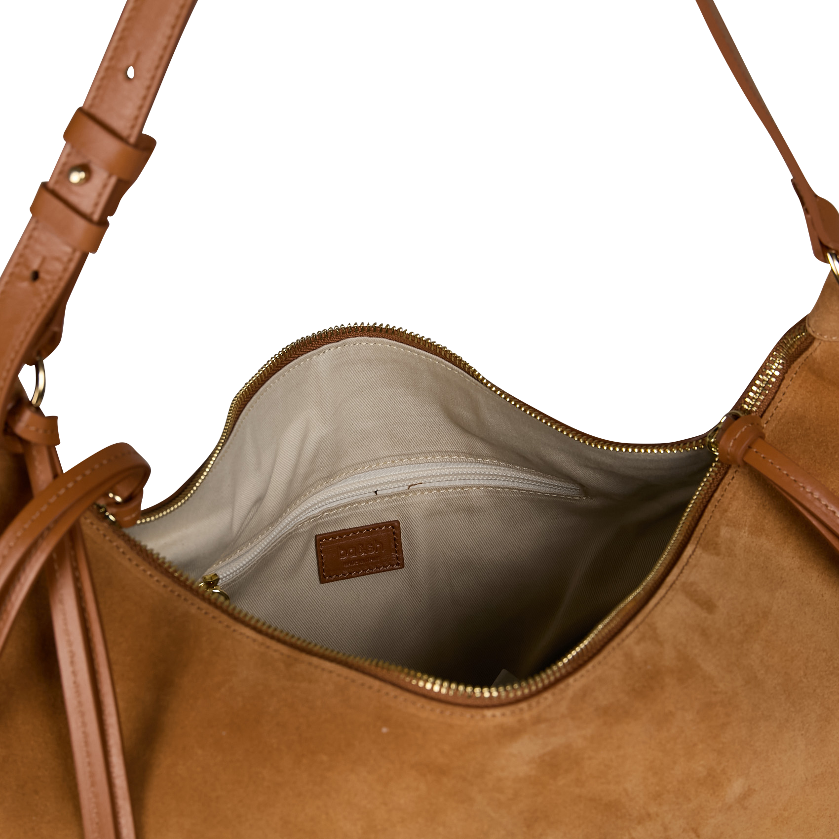 Sac à main en cuir velours BA&SH Marron