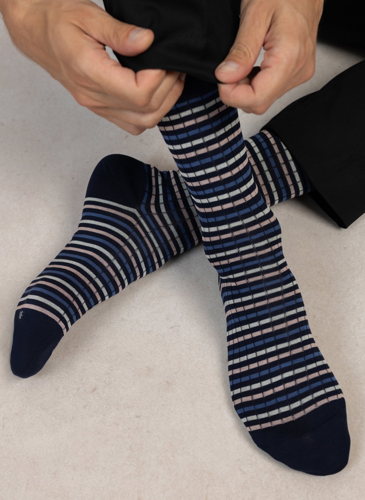 Striped blended cotton socks BLEUFORET Multicolored
