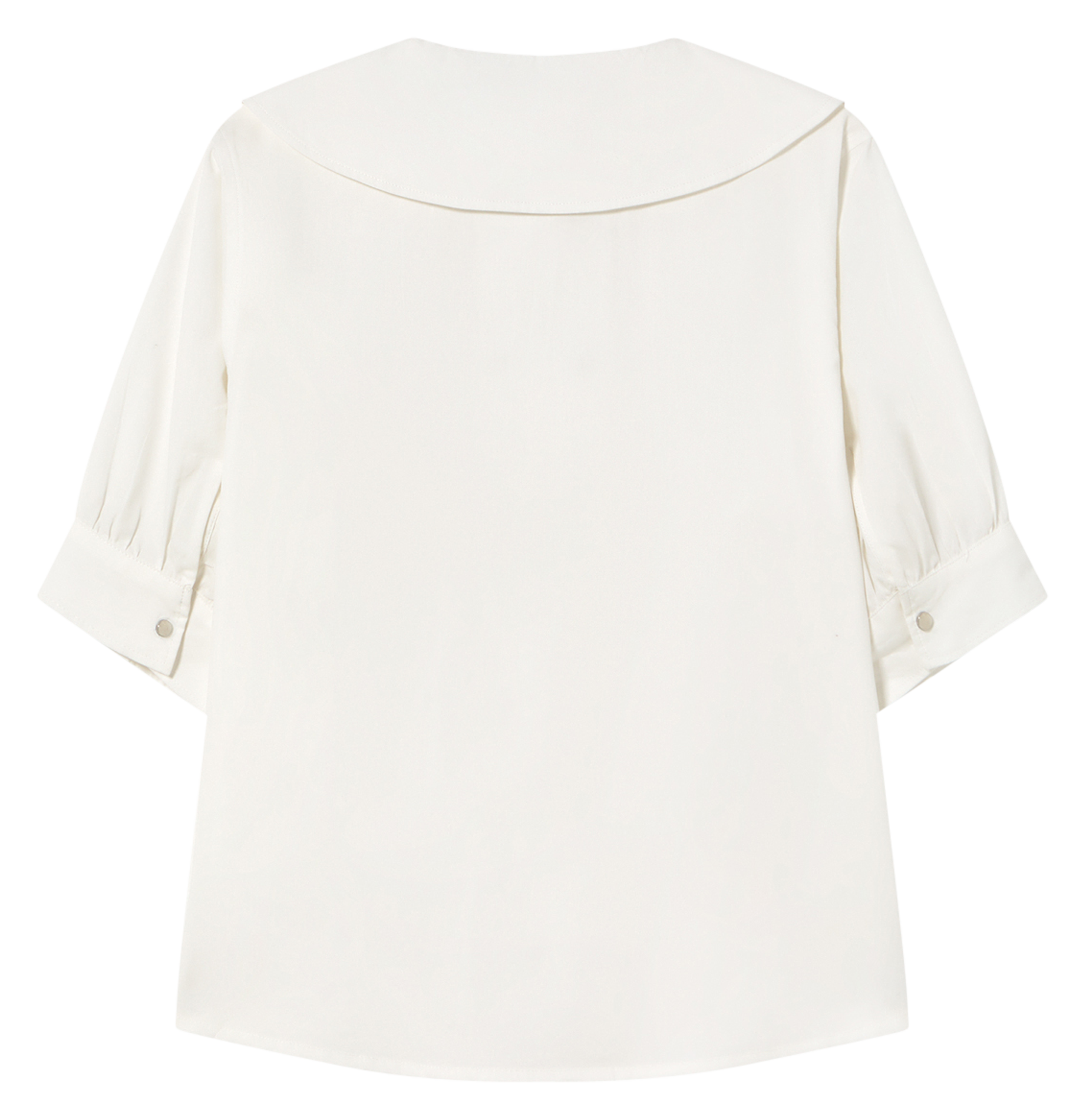 Straight-cut cotton shirt with Peter Pan collar THE TINY BIG SISTER White