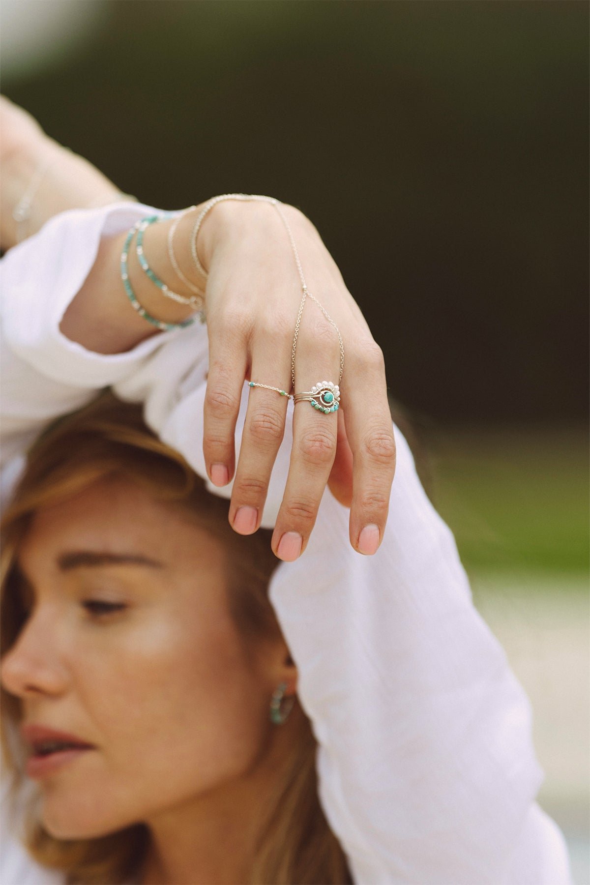 Frida silver pearl ring YAY White