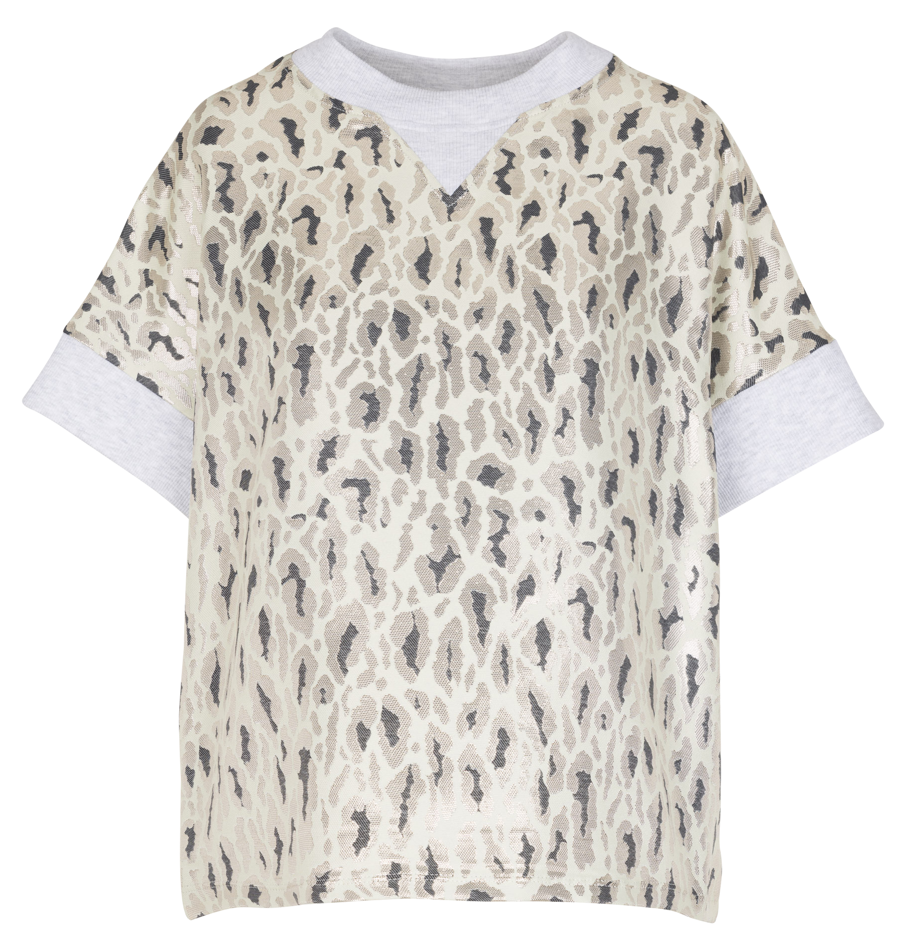 Sweat col rond léopard IMPERIAL Vert