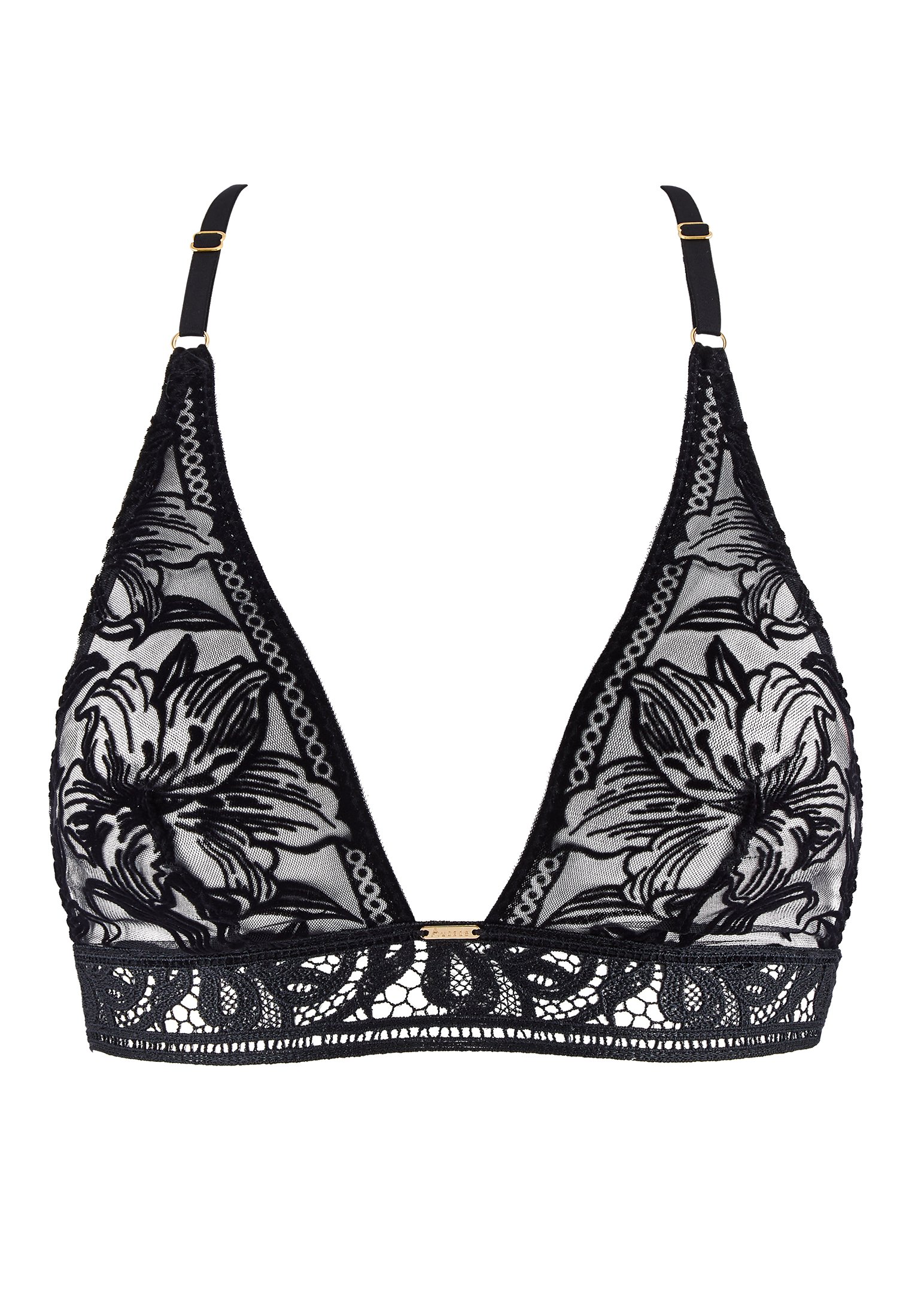 Triangle bralette Black