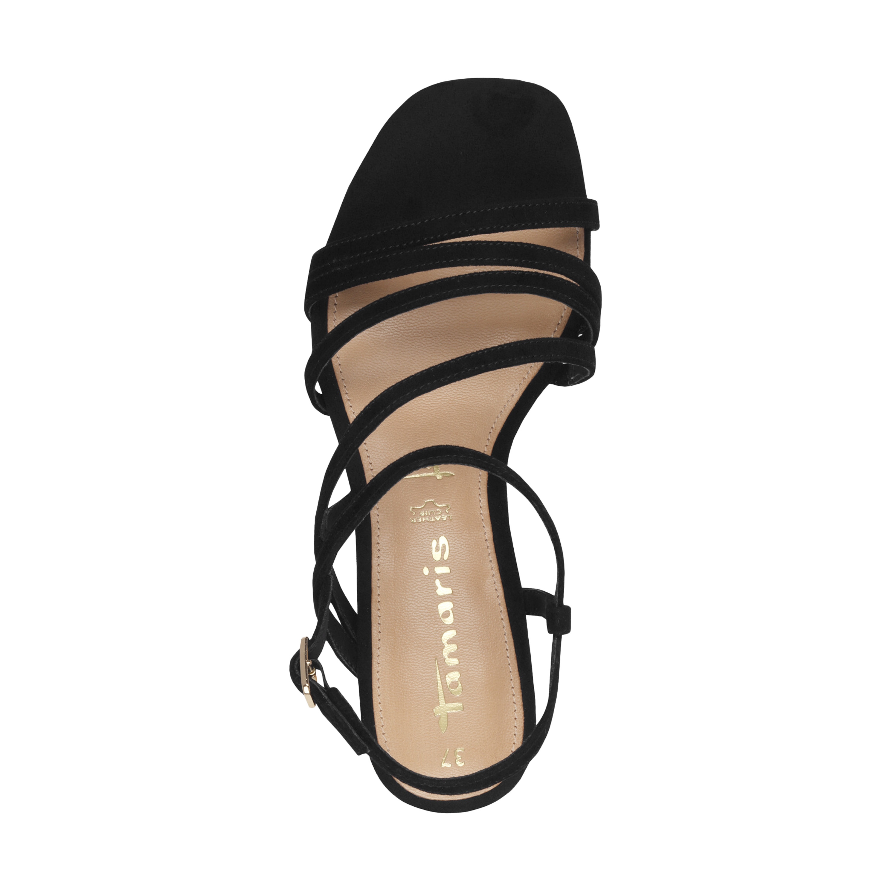 Leather high heel sandals TAMARIS Black