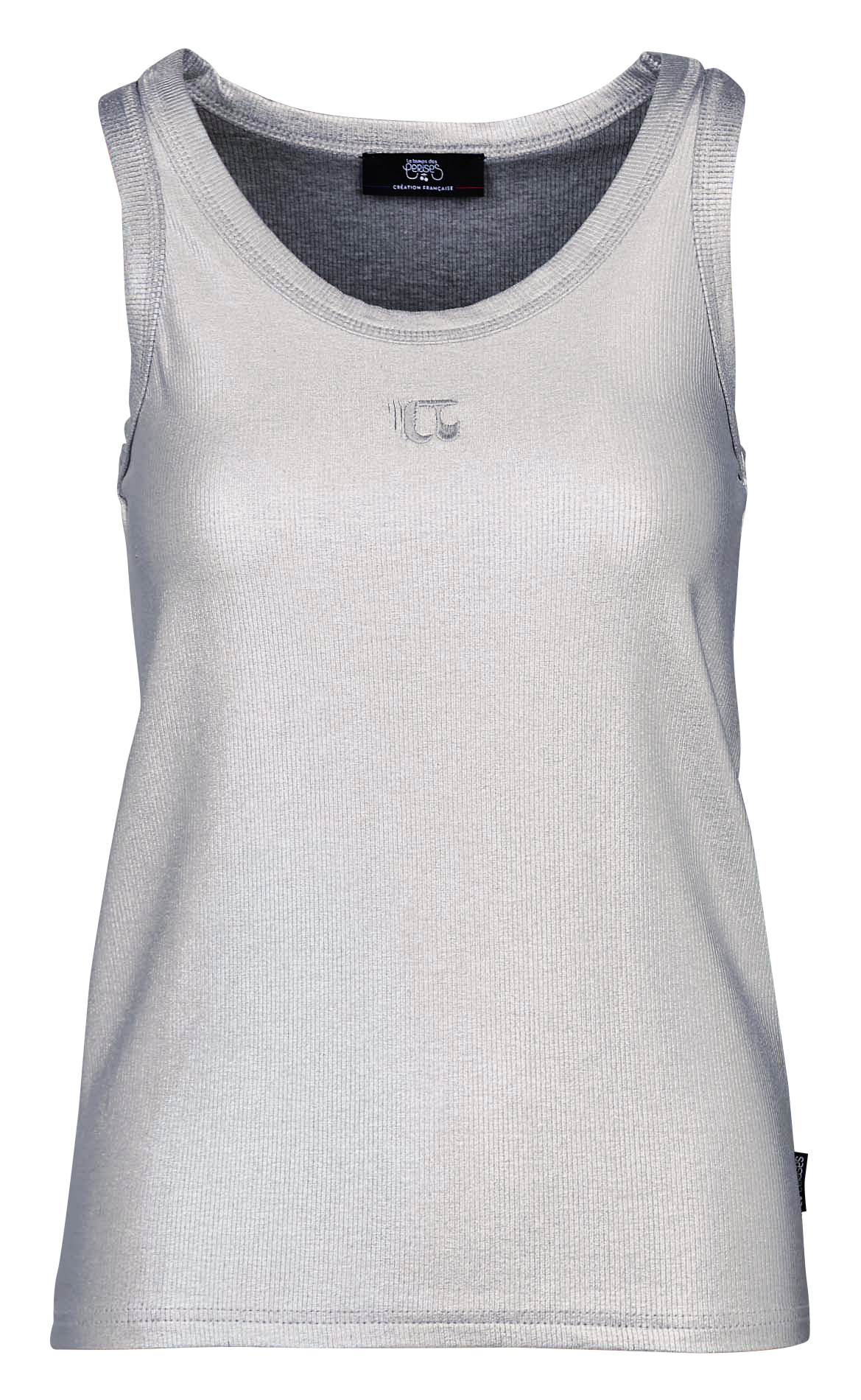 Rechte geribbelde tanktop LE TEMPS DES CERISES Grijs