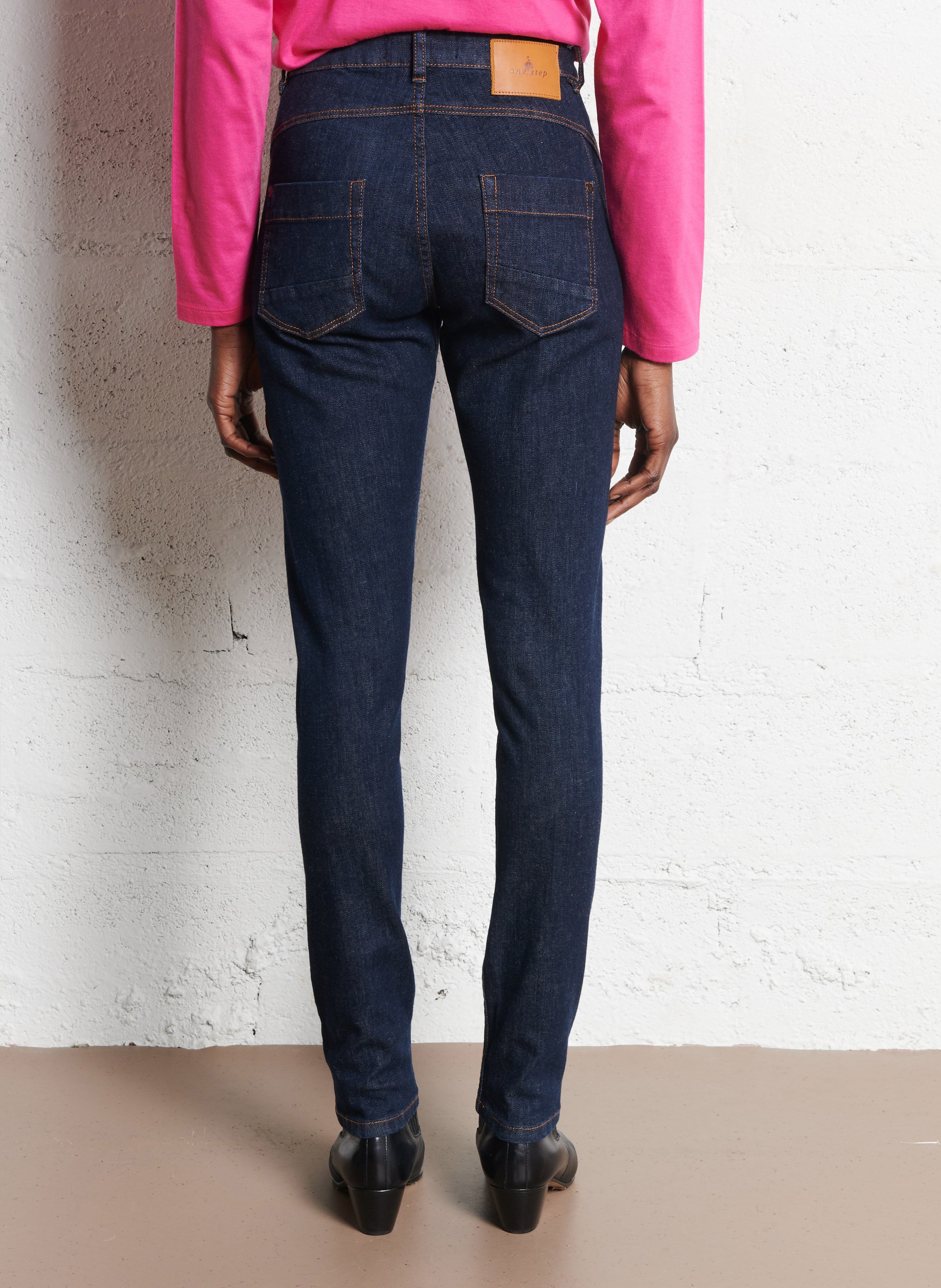 Slim-fit 7/8 cotton-blend jeans ONE STEP Blue