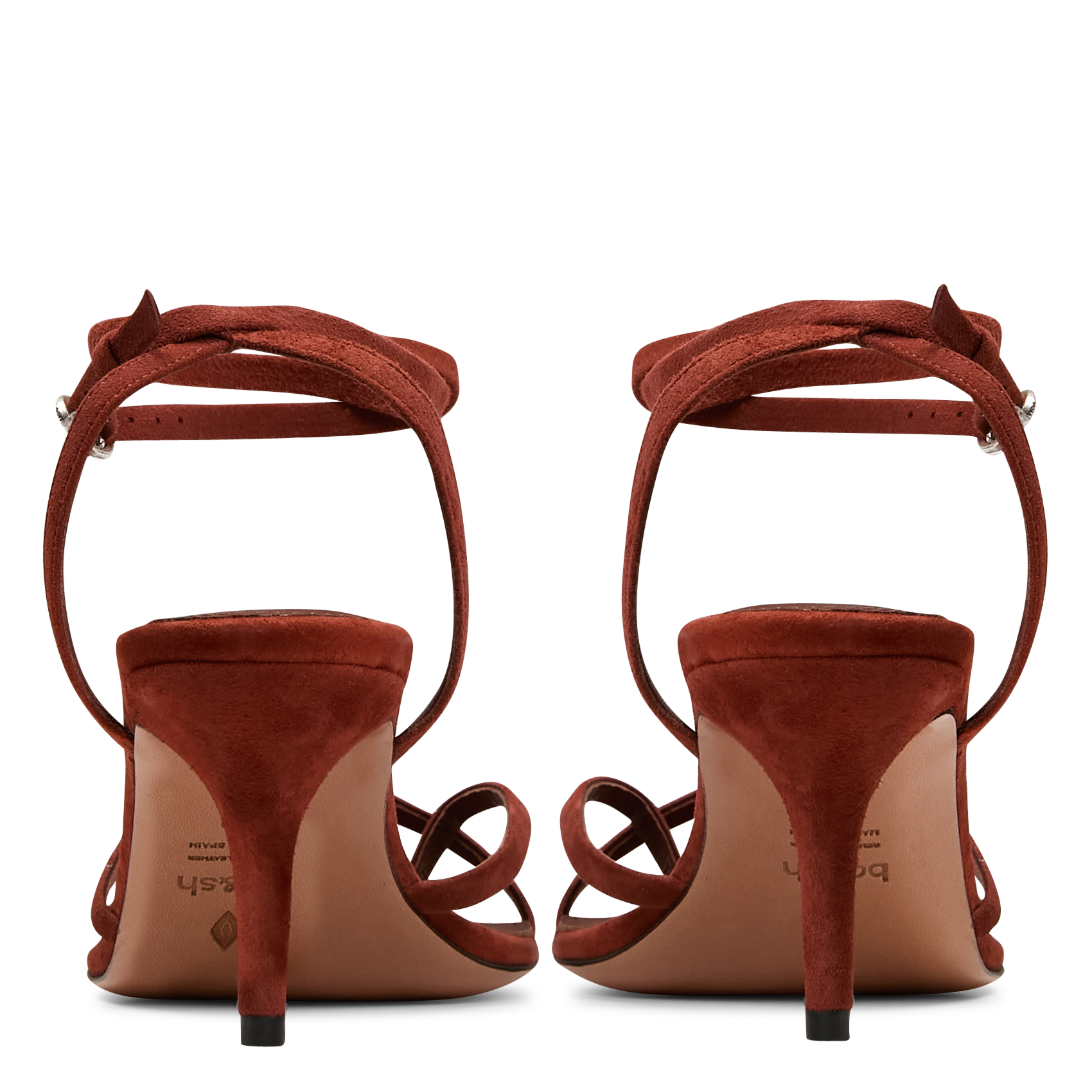 Suède sandalen met hak BA&SH Bruin